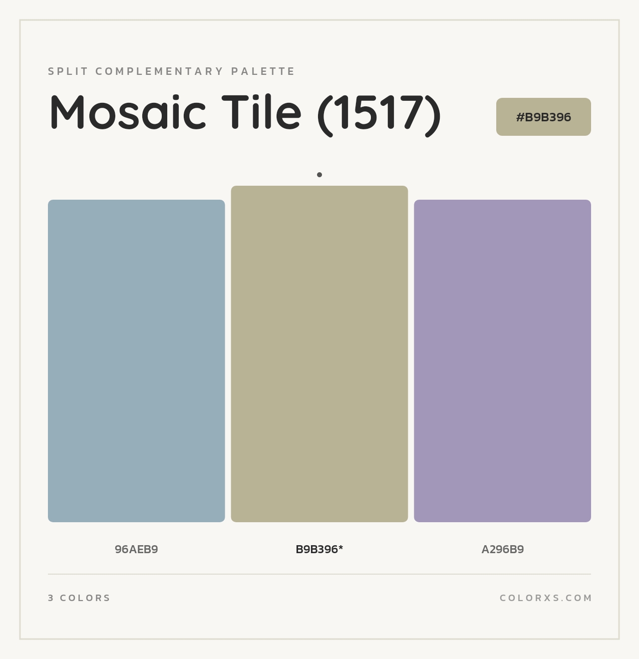 Mosaic Tile (1517) - Split-Complementary Color Palette