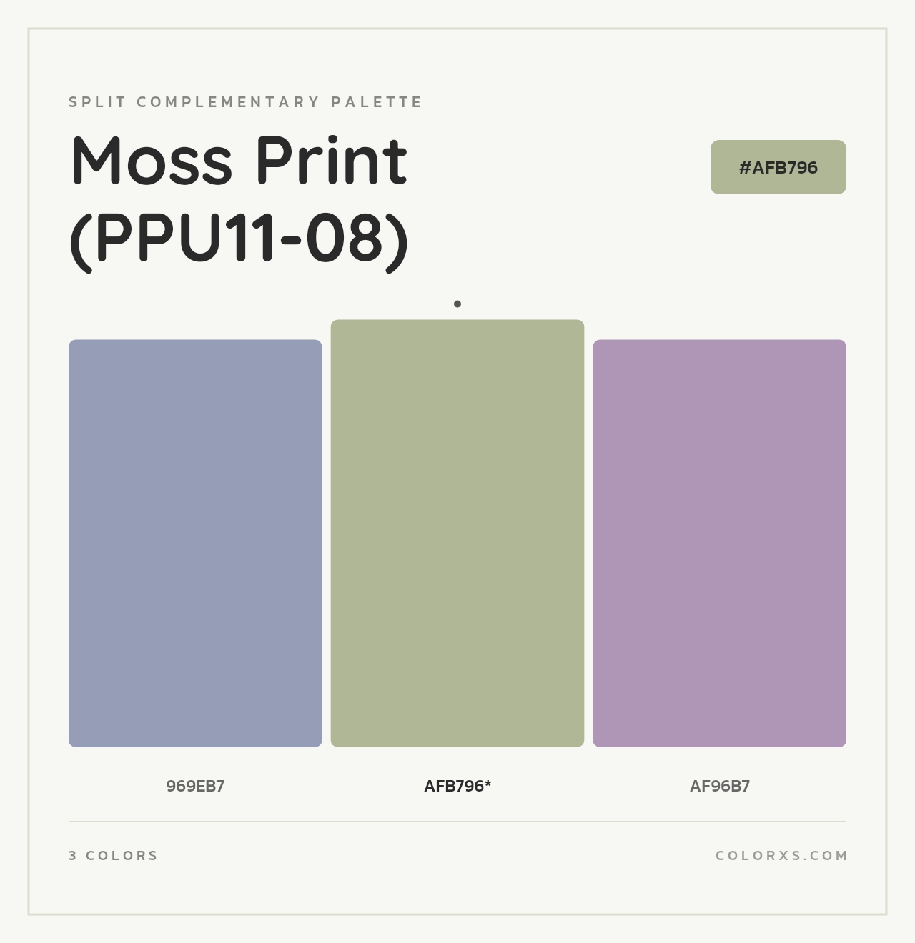 Moss Print (PPU11-08) - Split-Complementary Color Palette