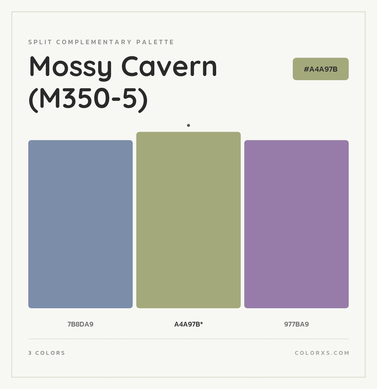Mossy Cavern (M350-5) - Split-Complementary Color Palette