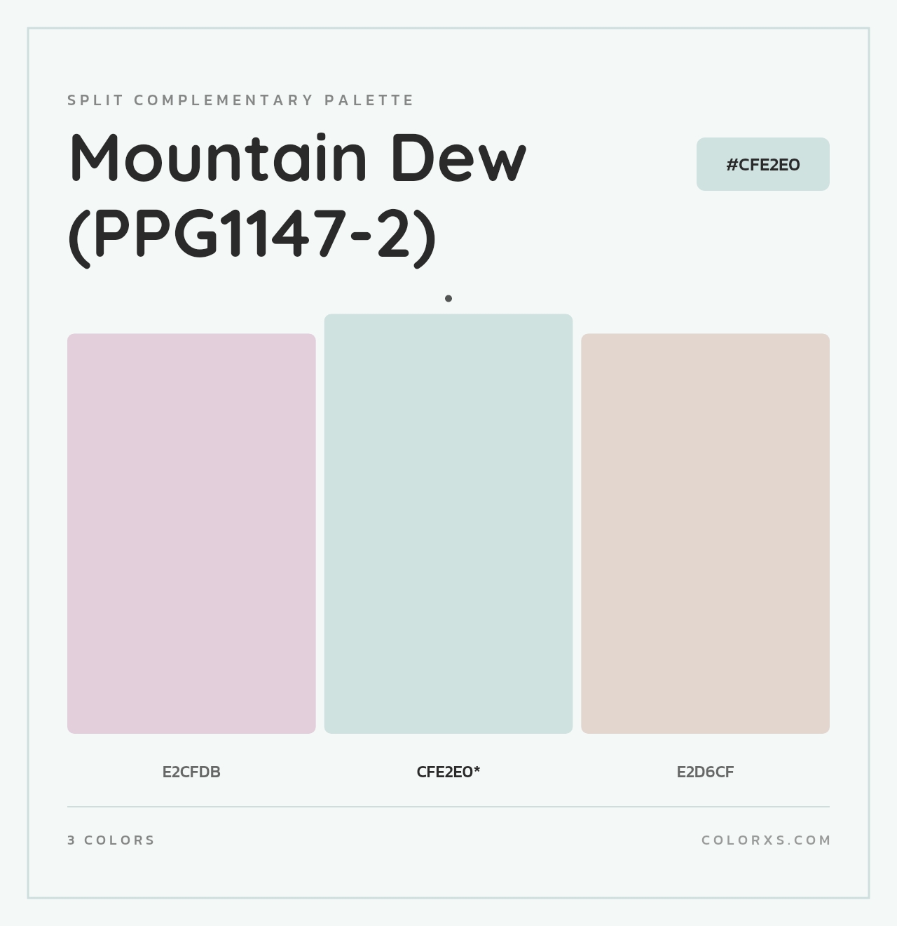 Mountain Dew (PPG1147-2) - Split-Complementary Color Palette