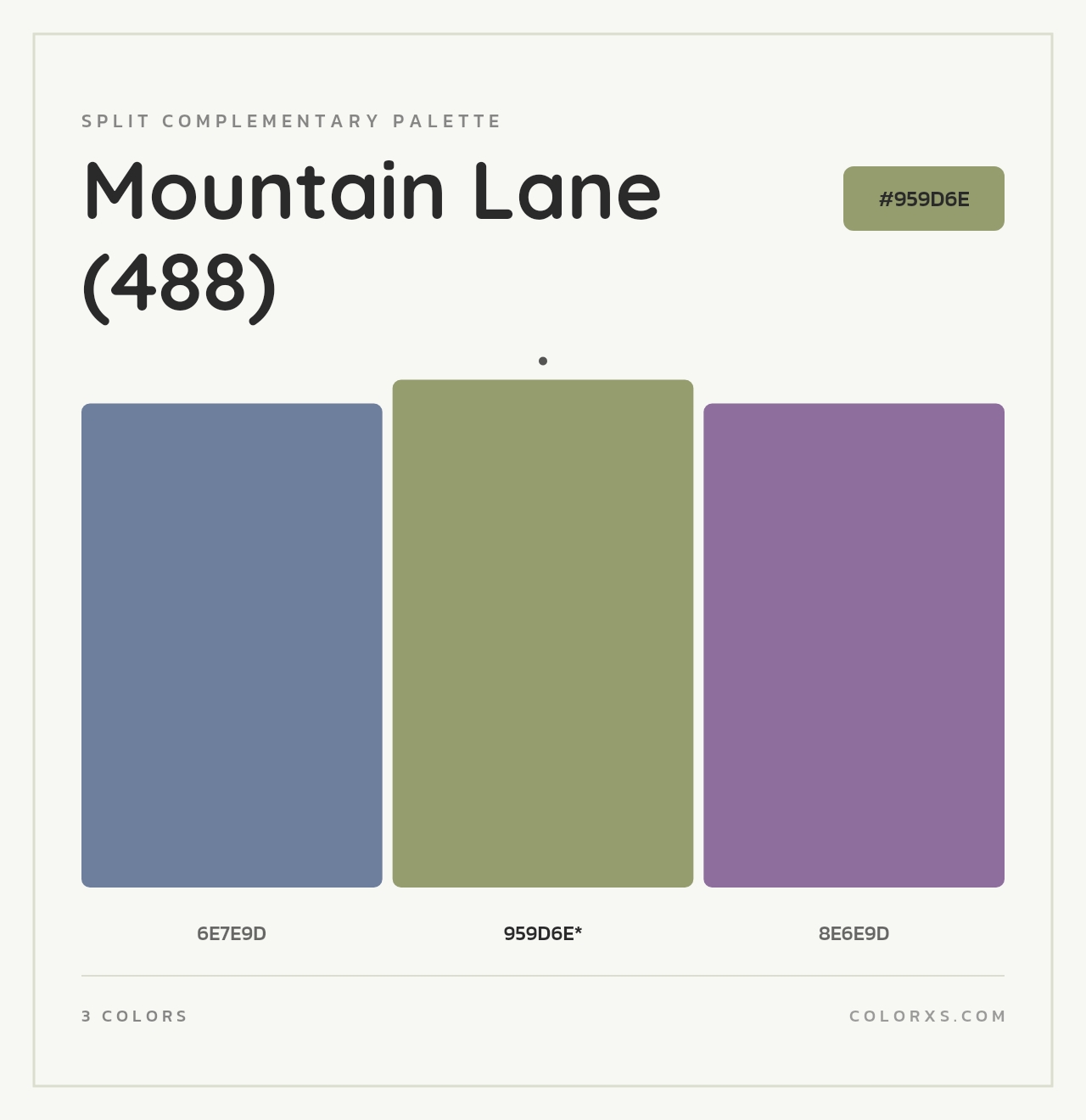 Mountain Lane (488) - Split-Complementary Color Palette
