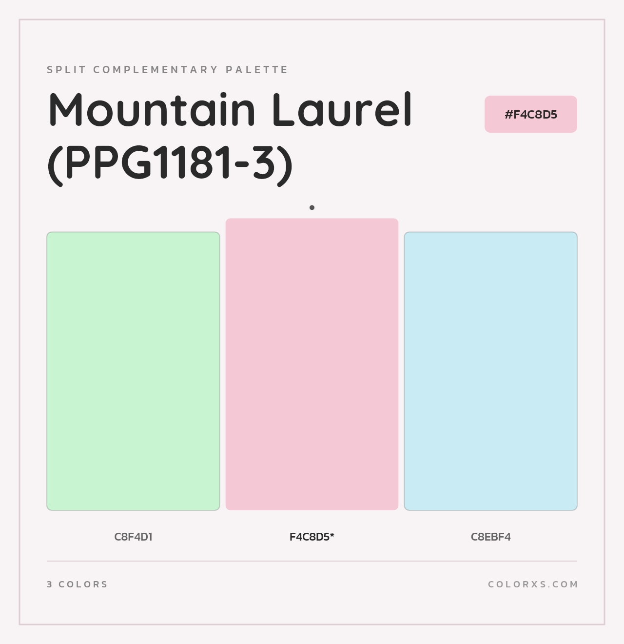 Mountain Laurel (PPG1181-3) - Split-Complementary Color Palette