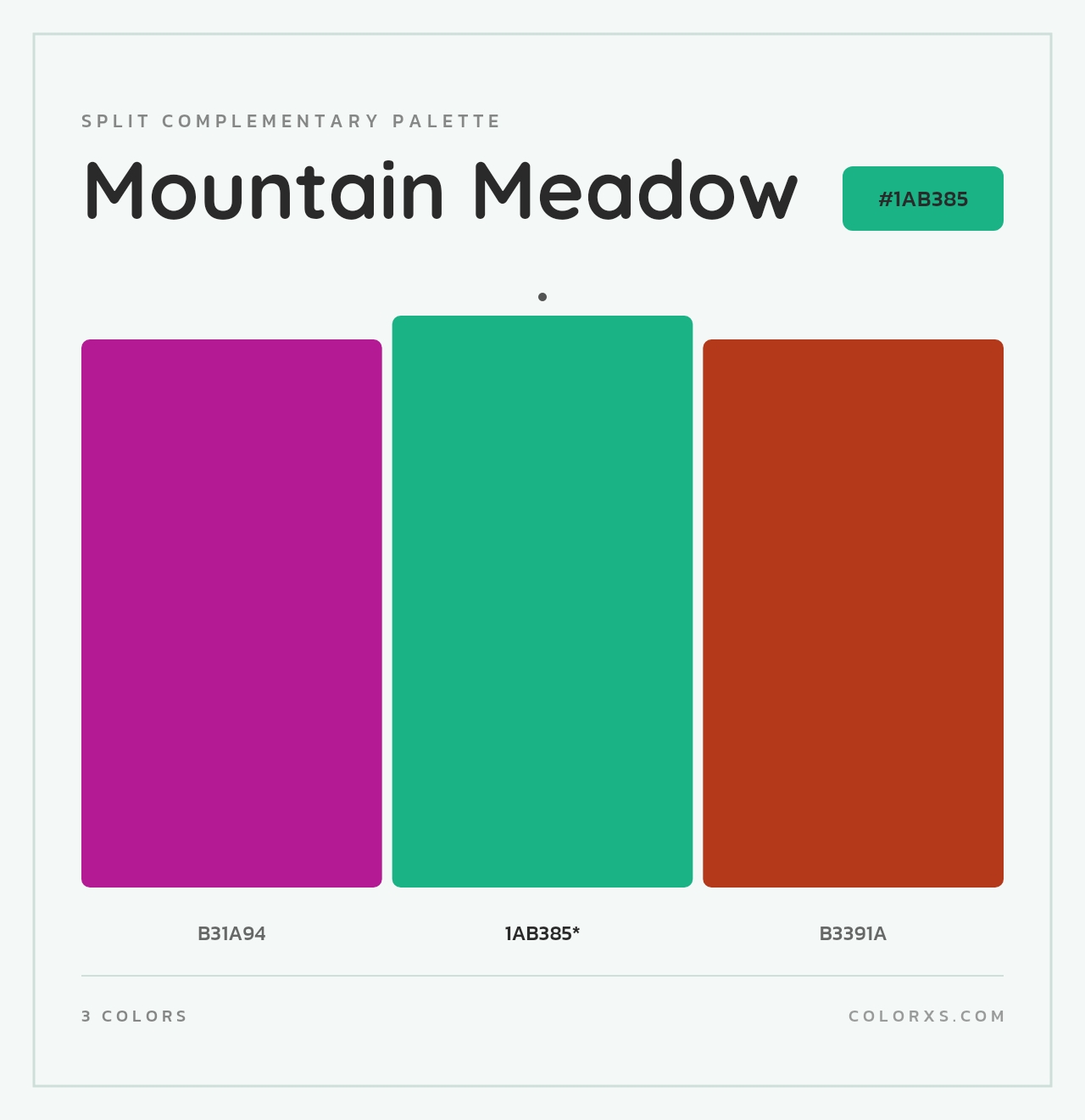 Mountain Meadow - Split-Complementary Color Palette