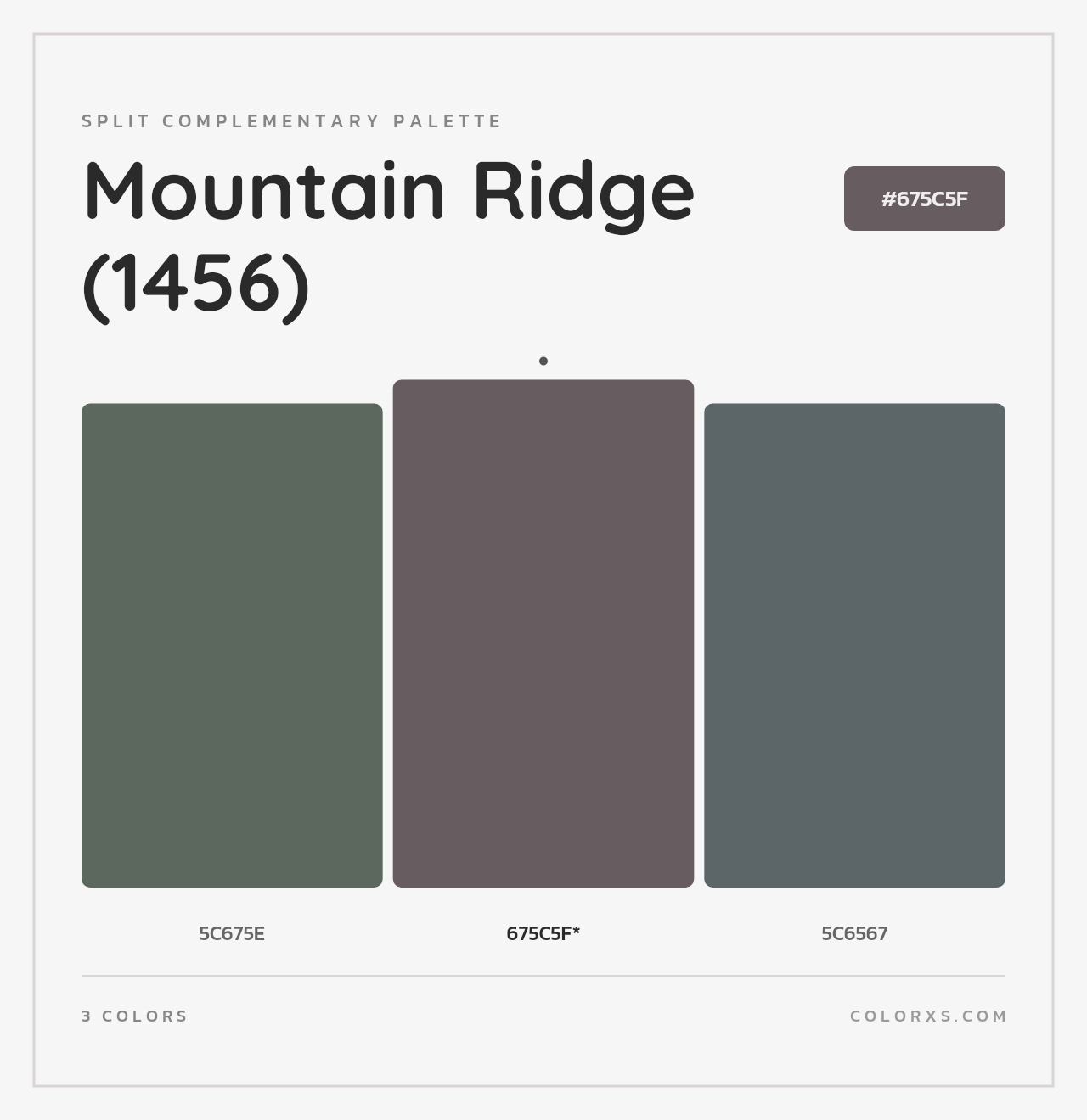 Mountain Ridge (1456) - Split-Complementary Color Palette
