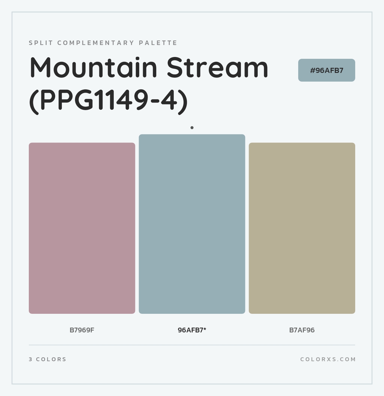 Mountain Stream (PPG1149-4) - Split-Complementary Color Palette