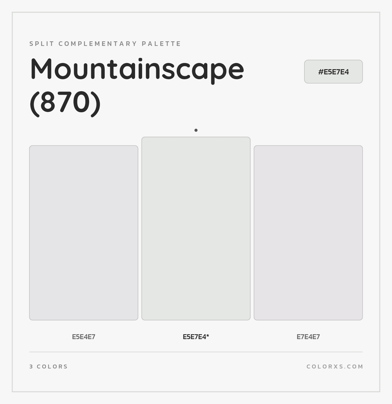 Mountainscape (870) - Split-Complementary Color Palette
