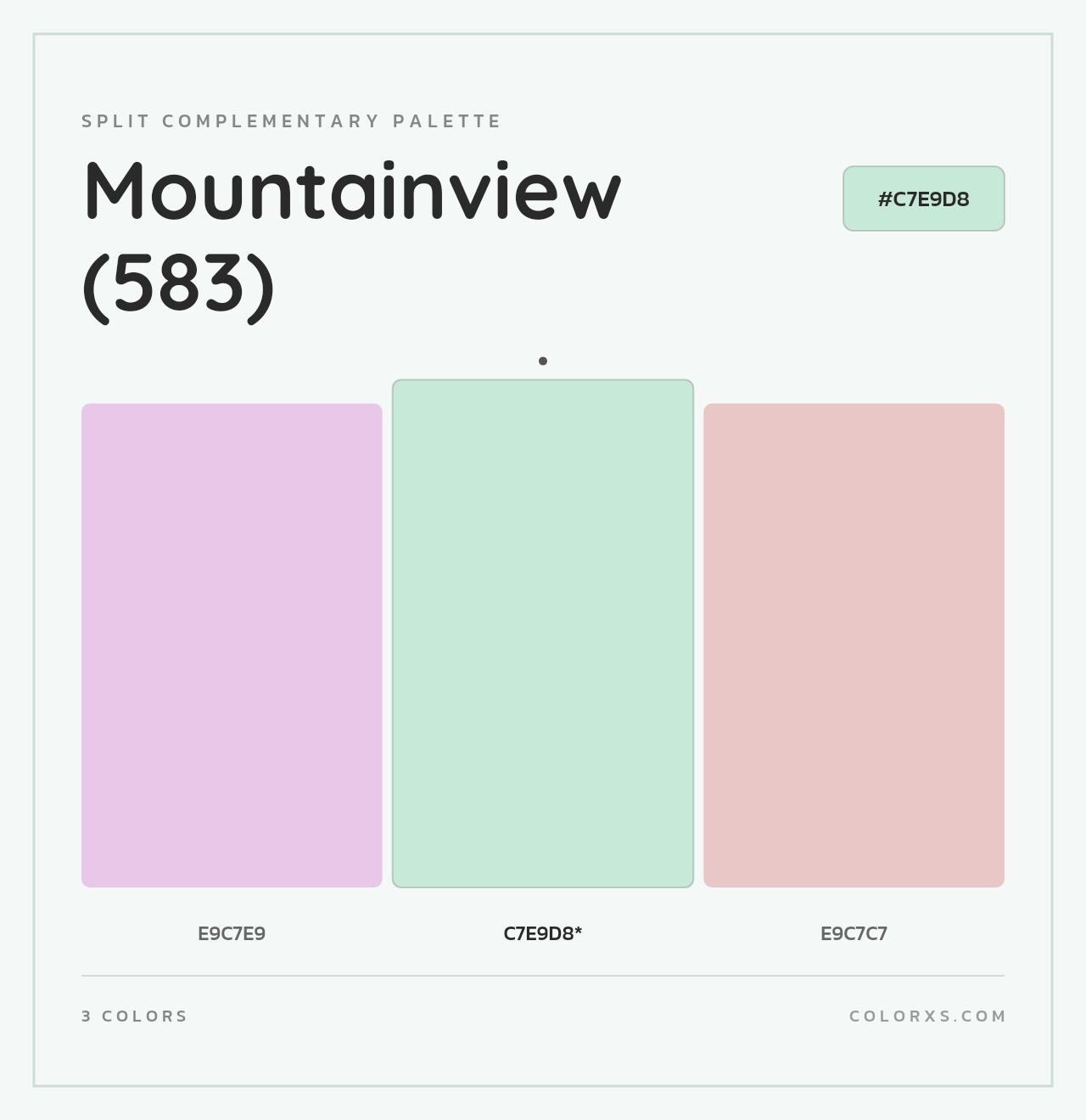 Mountainview (583) - Split-Complementary Color Palette