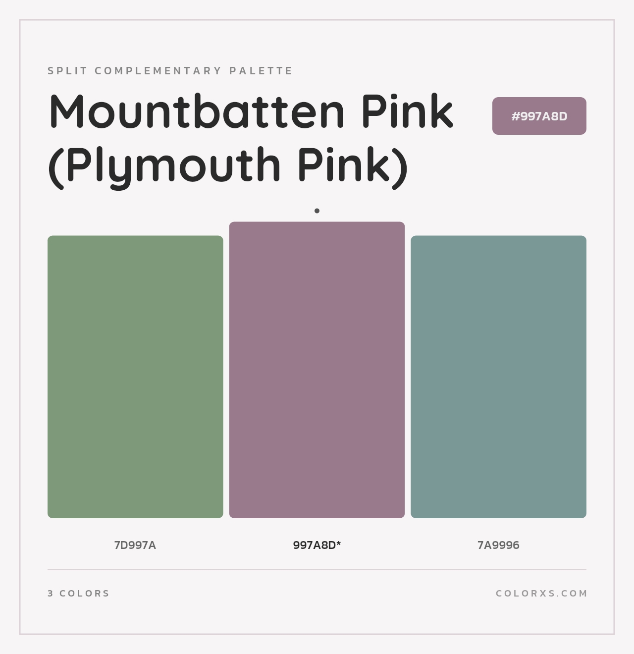 Mountbatten Pink (Plymouth Pink) - Split-Complementary Color Palette