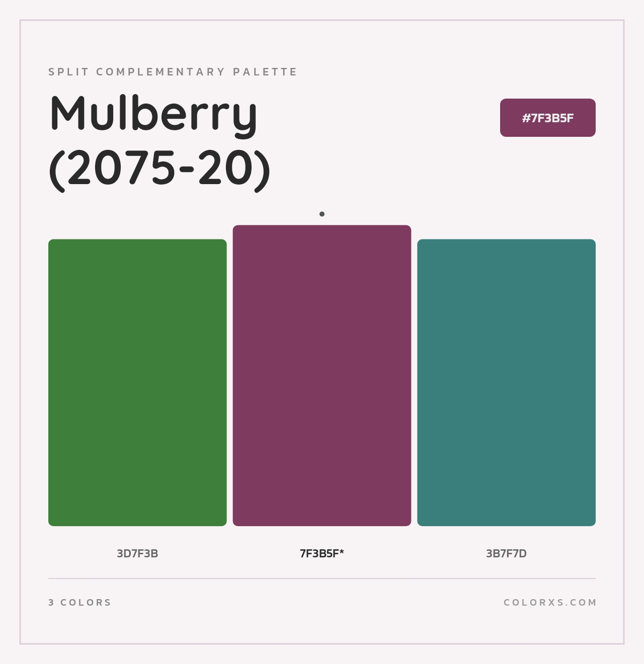 Mulberry (2075-20) - Split-Complementary Color Palette