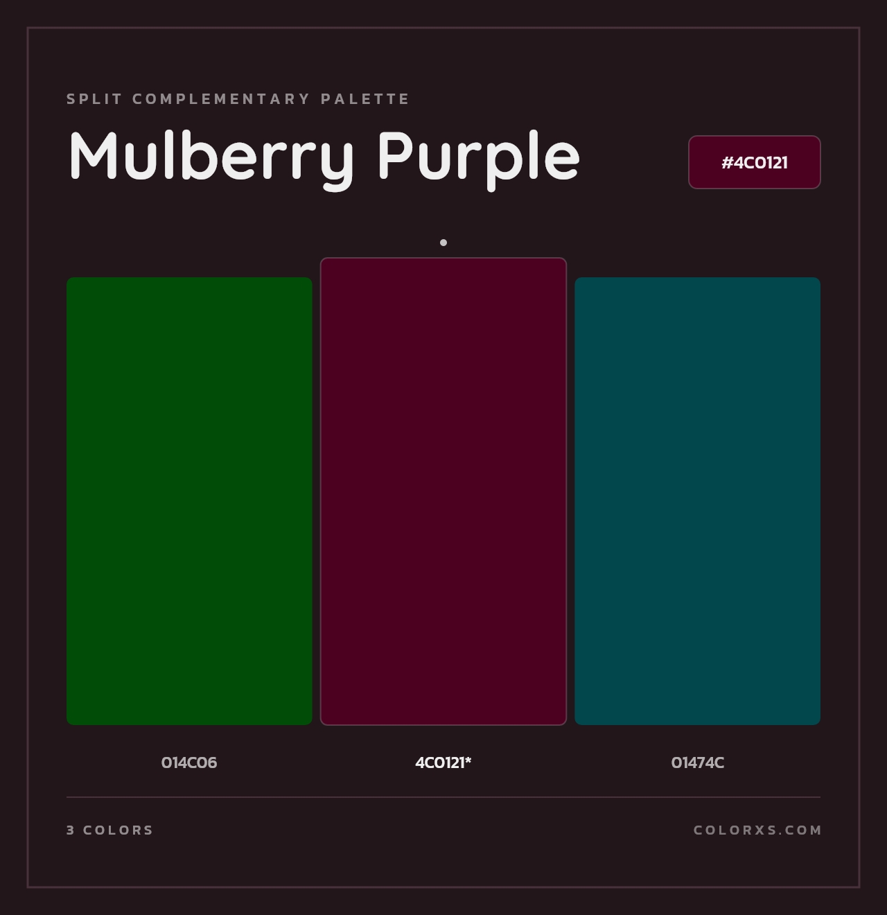 Mulberry Purple - Split-Complementary Color Palette