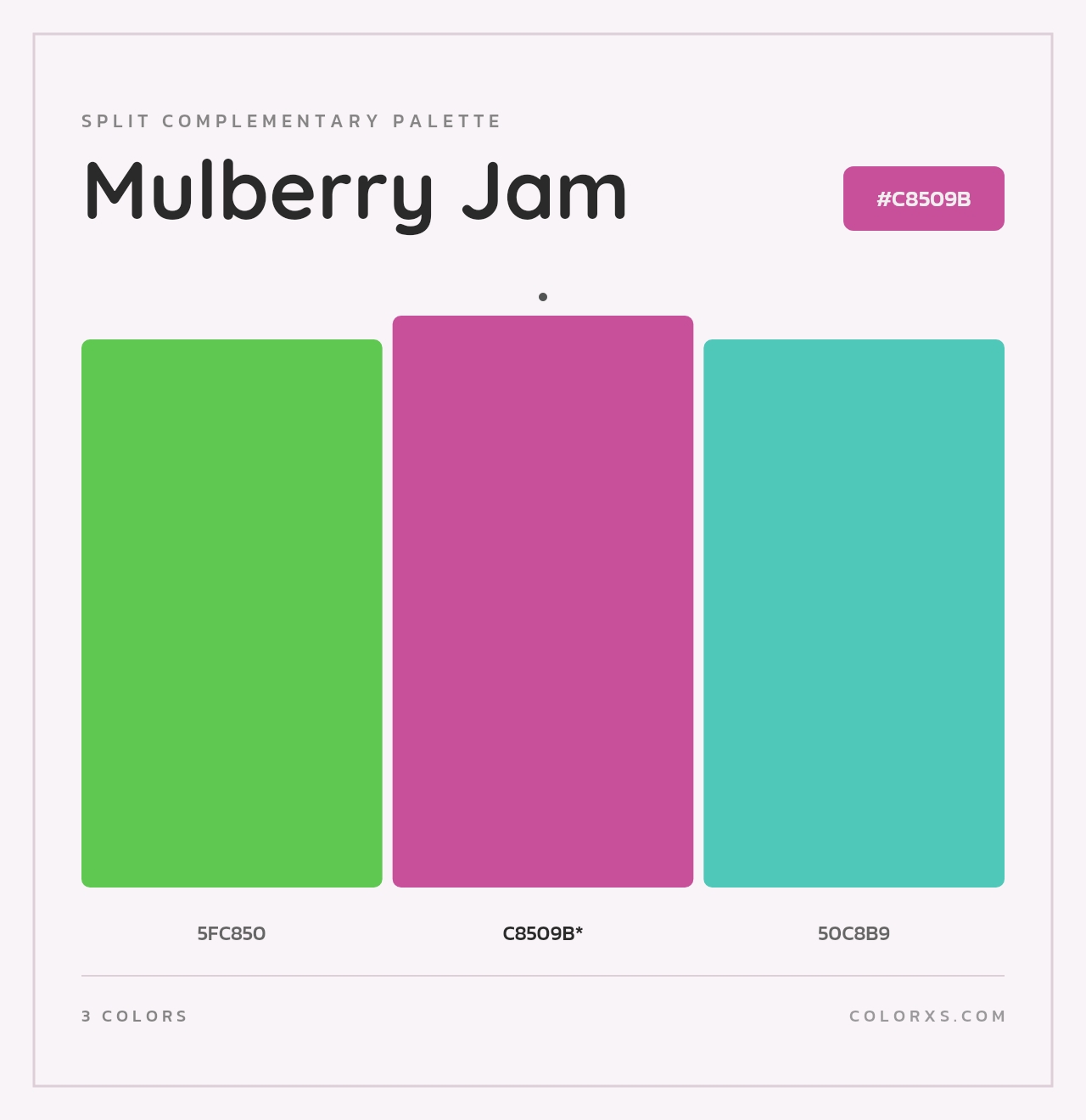 Mulberry Jam - Split-Complementary Color Palette