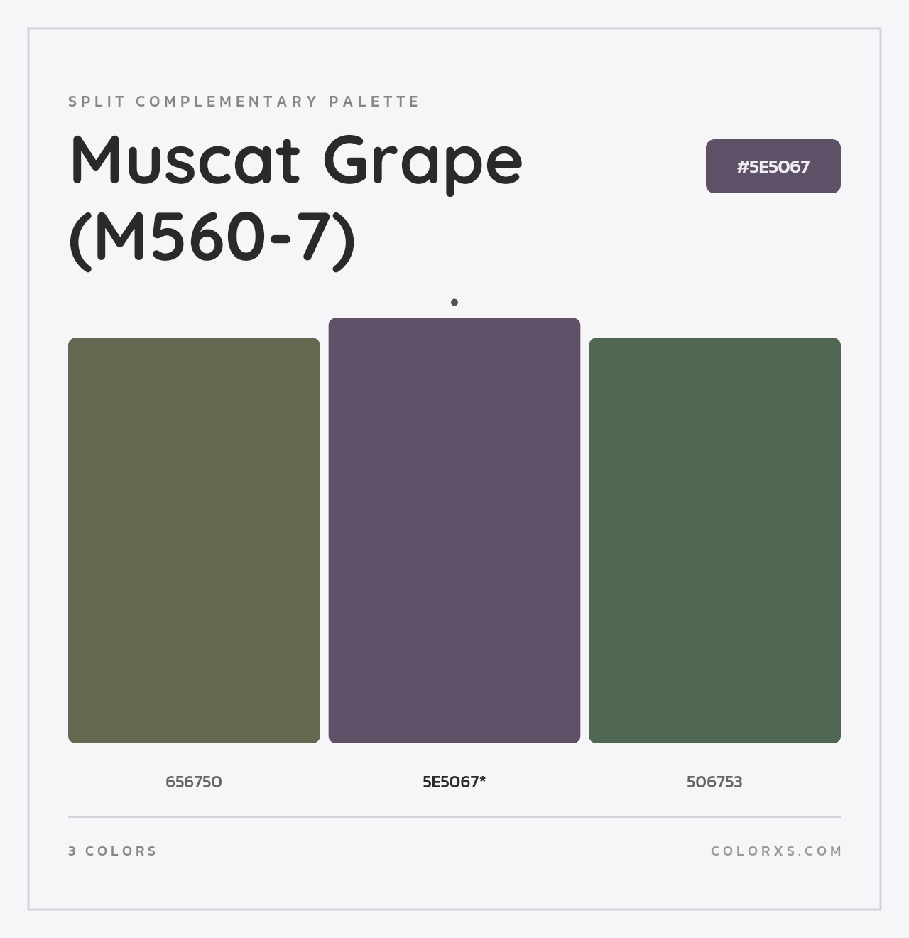 Muscat Grape (M560-7) - Split-Complementary Color Palette