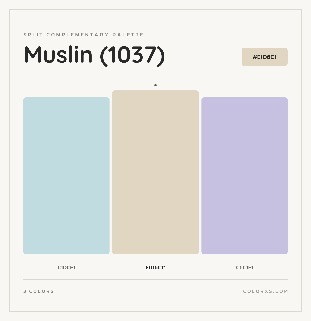Muslin (1037) - Split-Complementary Color Palette
