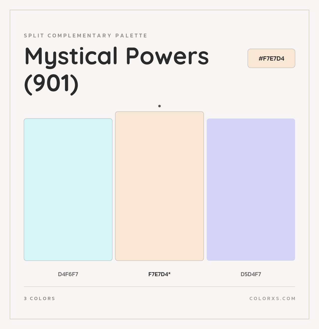 Mystical Powers (901) - Split-Complementary Color Palette