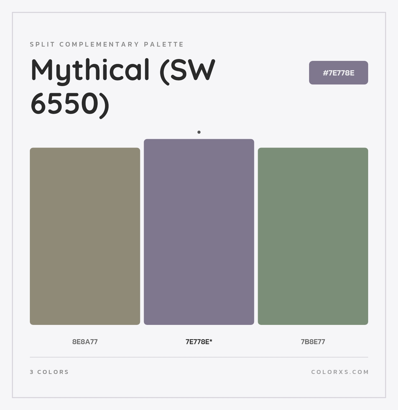 Mythical (SW 6550) - Split-Complementary Color Palette