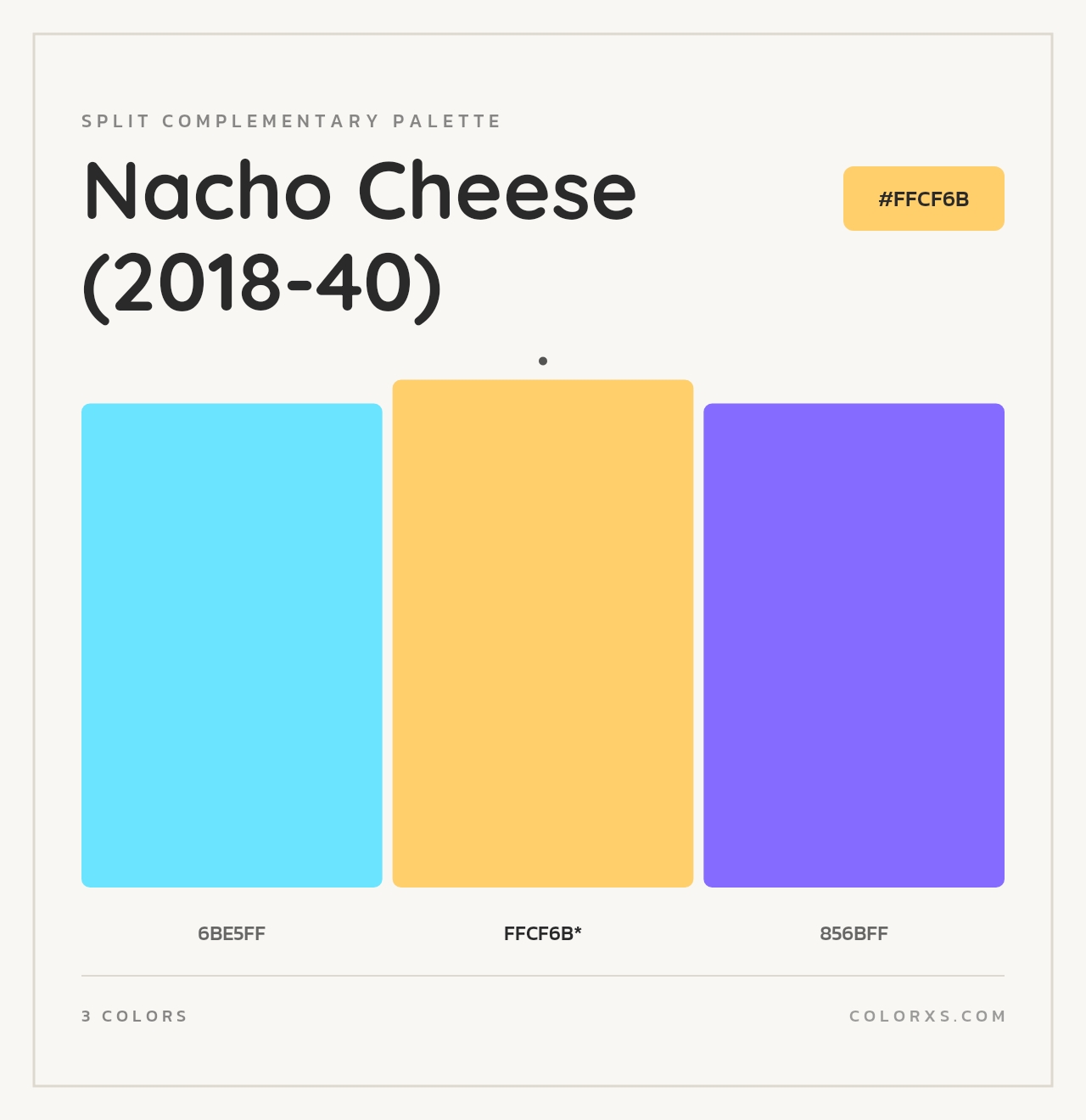 Nacho Cheese (2018-40) - Split-Complementary Color Palette