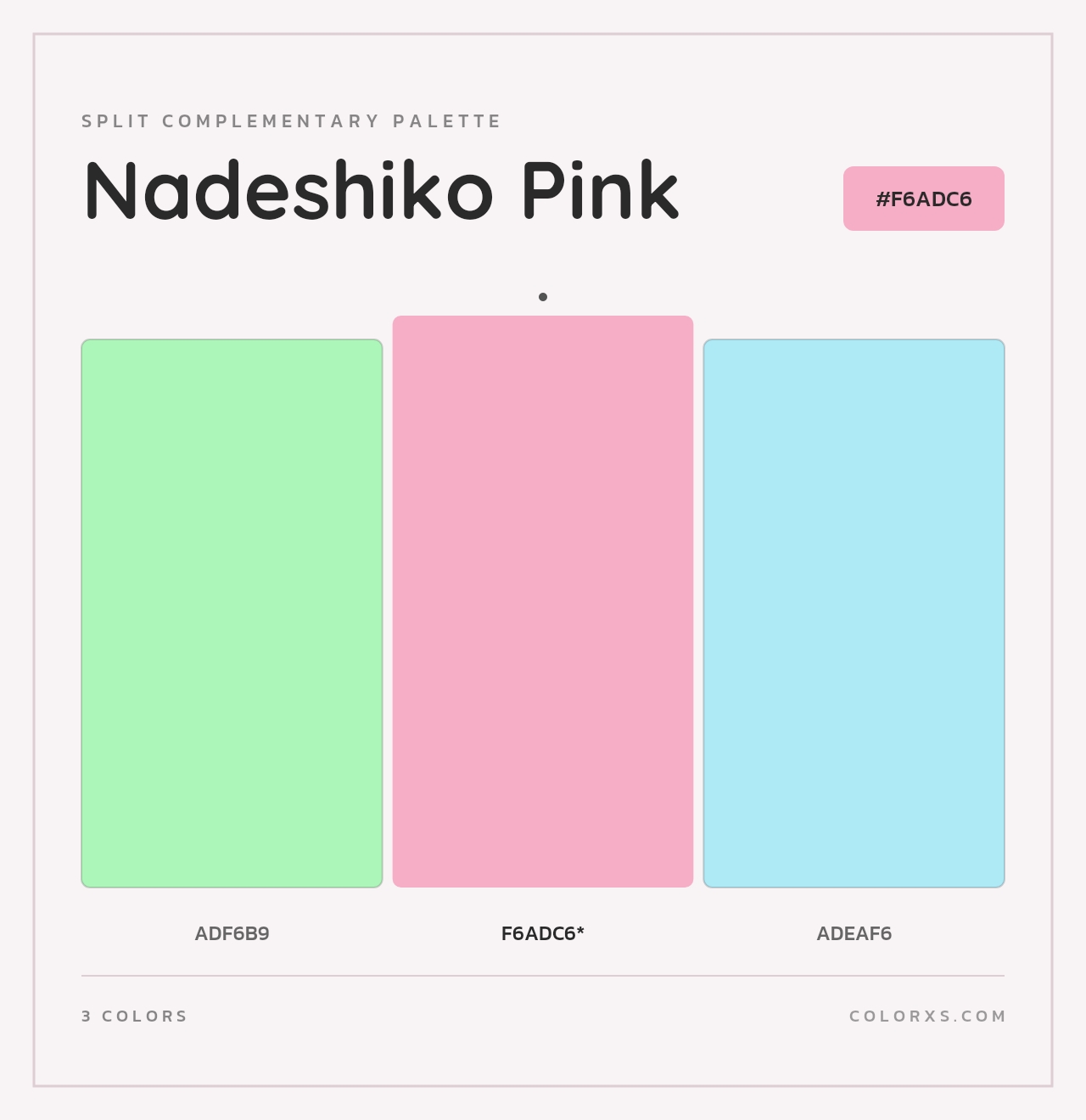 Nadeshiko Pink - Split-Complementary Color Palette