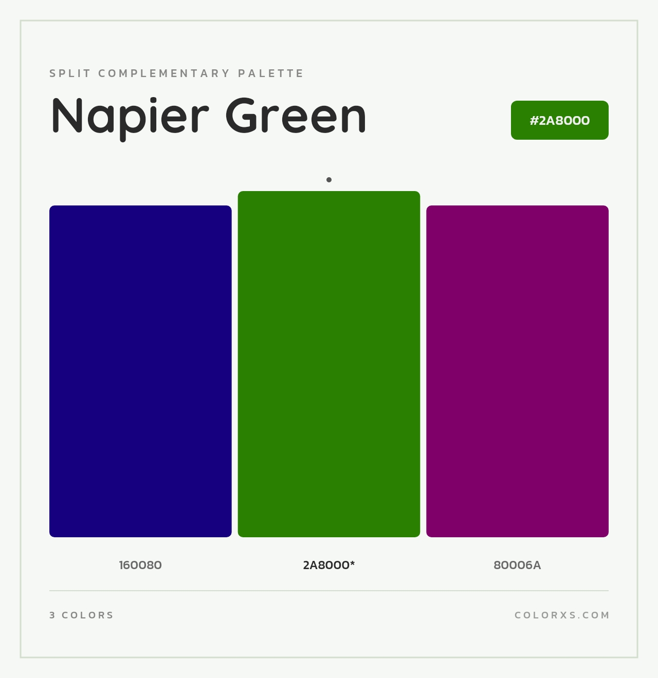 Napier Green - Split-Complementary Color Palette