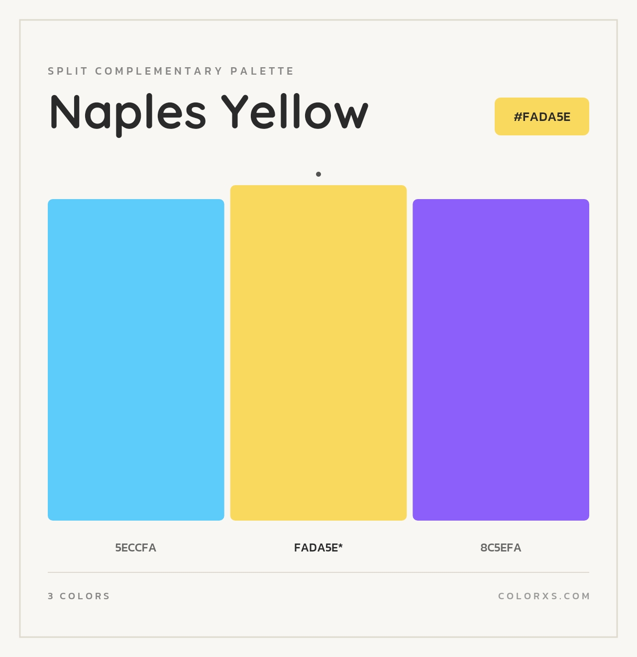 Naples Yellow - Split-Complementary Color Palette