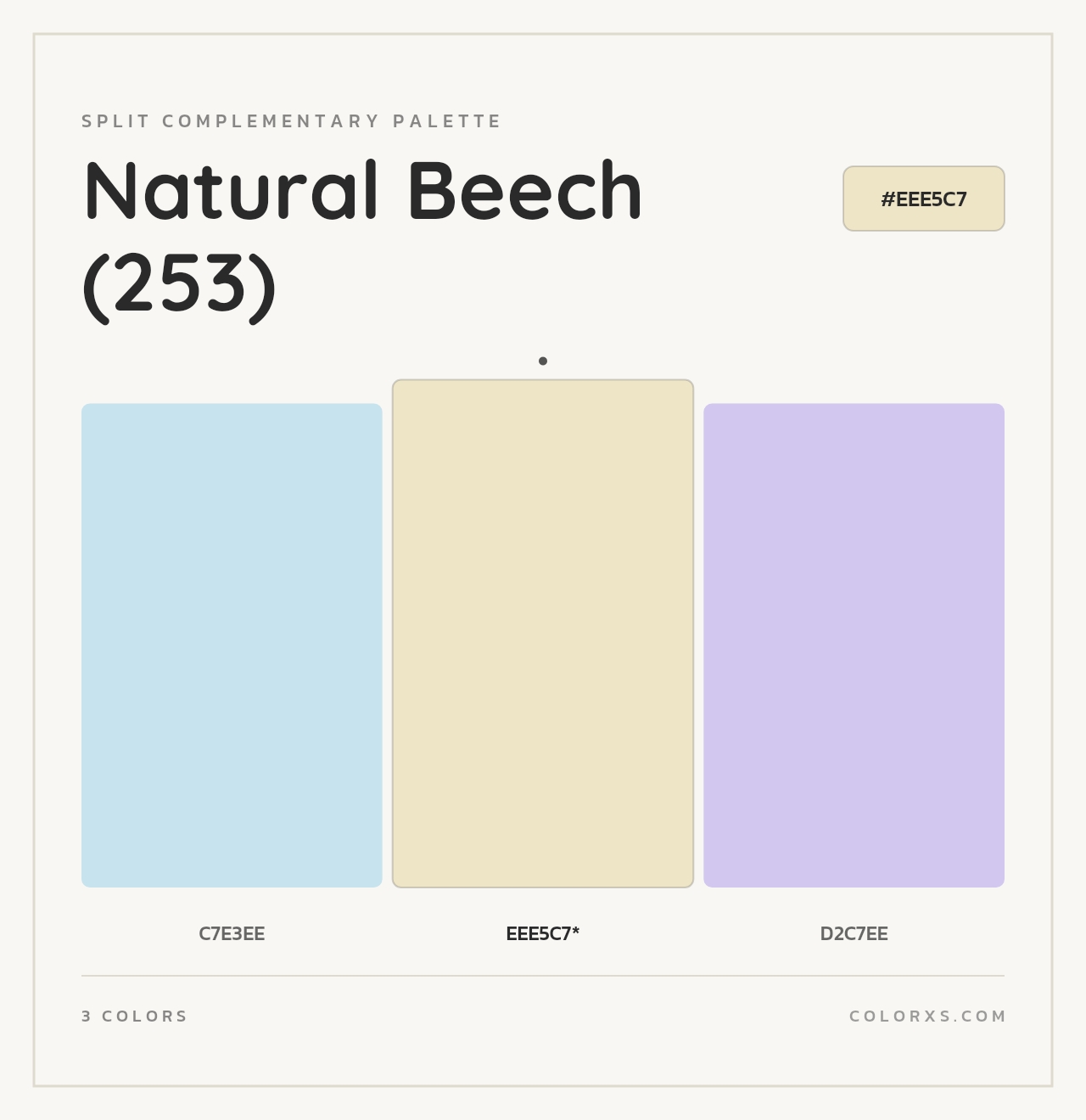 Natural Beech (253) - Split-Complementary Color Palette