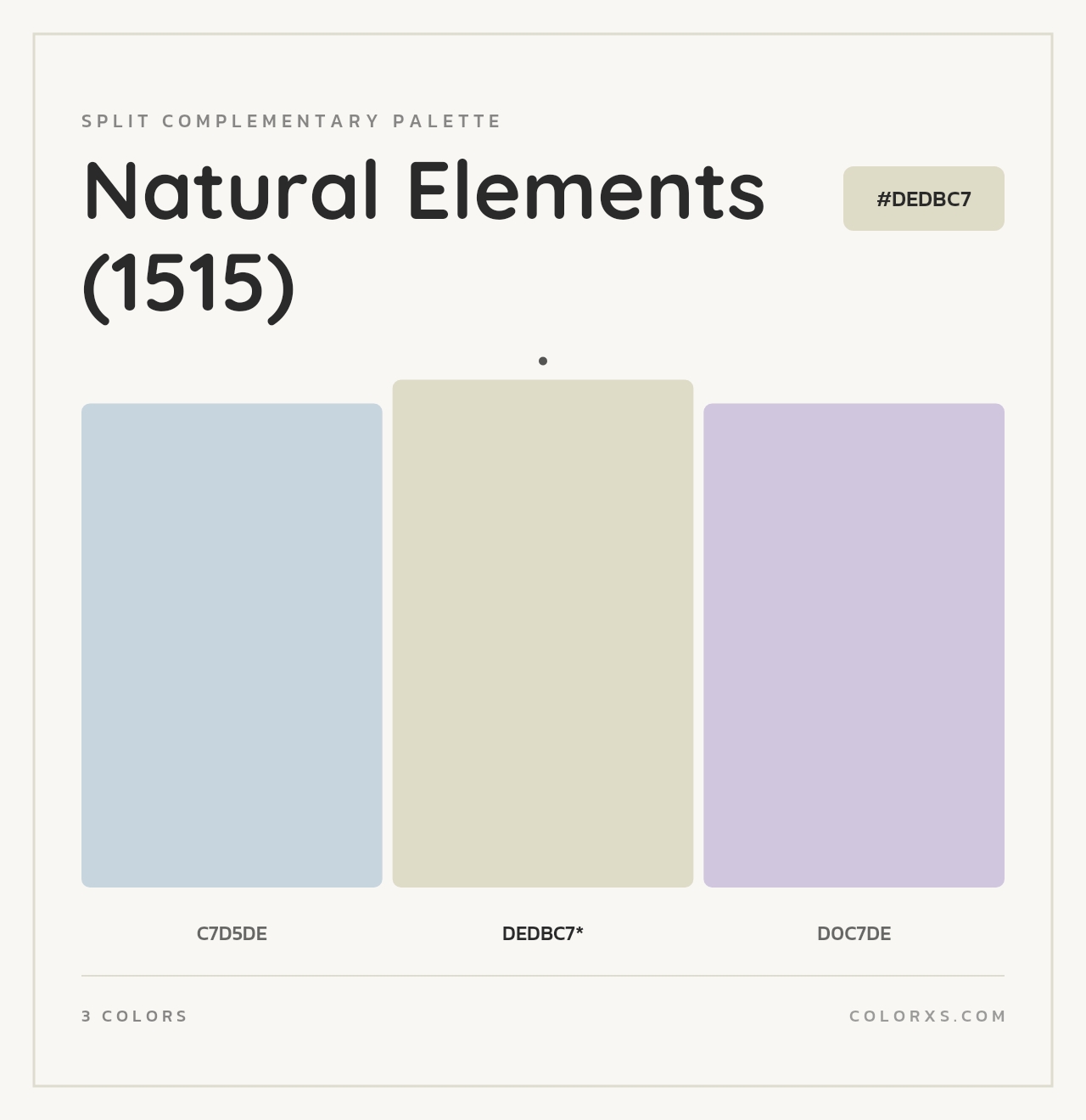 Natural Elements (1515) - Split-Complementary Color Palette