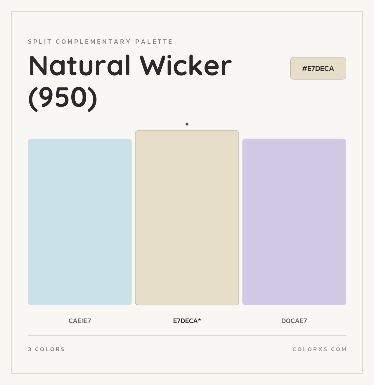 Natural Wicker (950) - Split-Complementary Color Palette