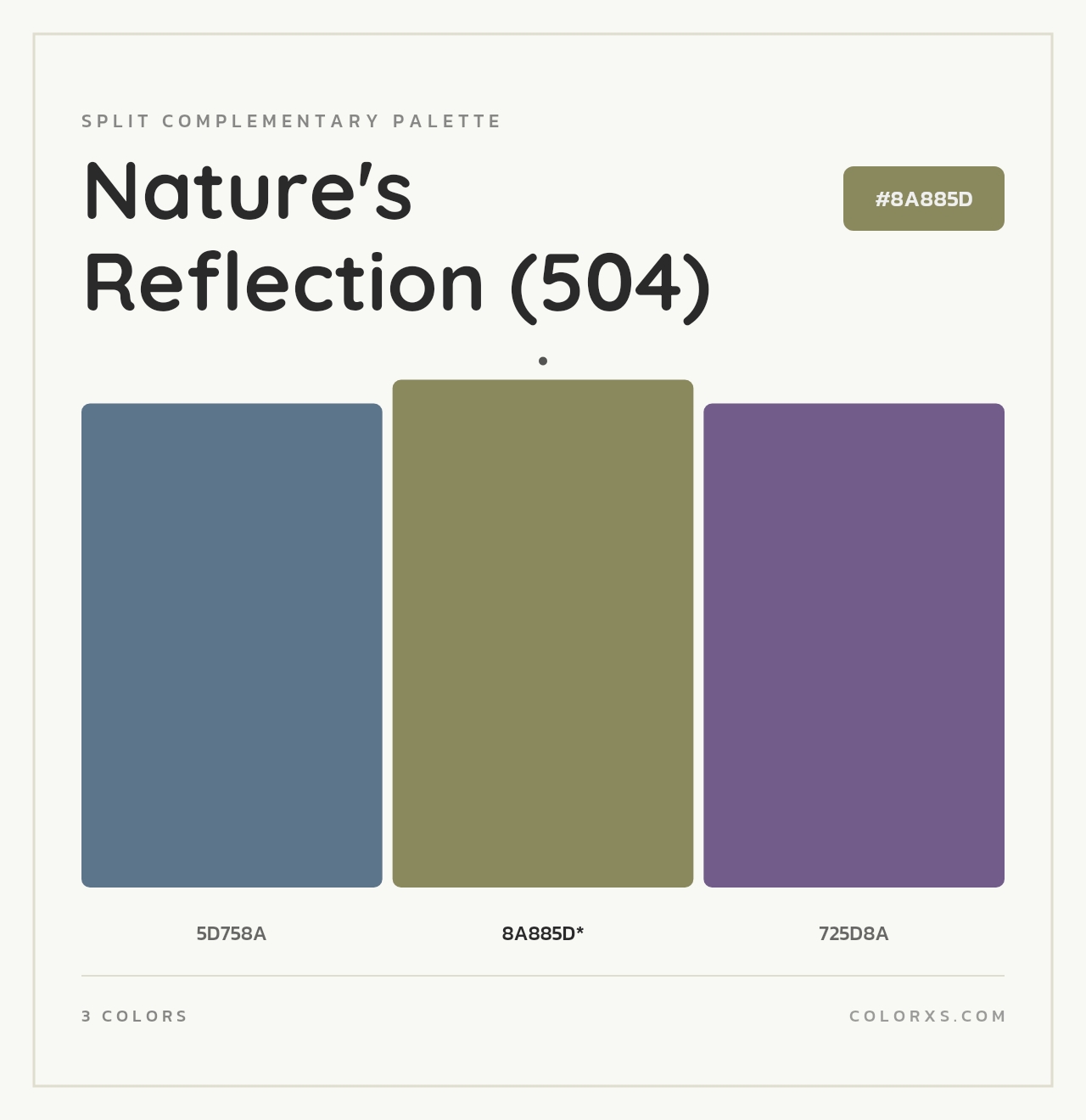 Nature's Reflection (504) - Split-Complementary Color Palette