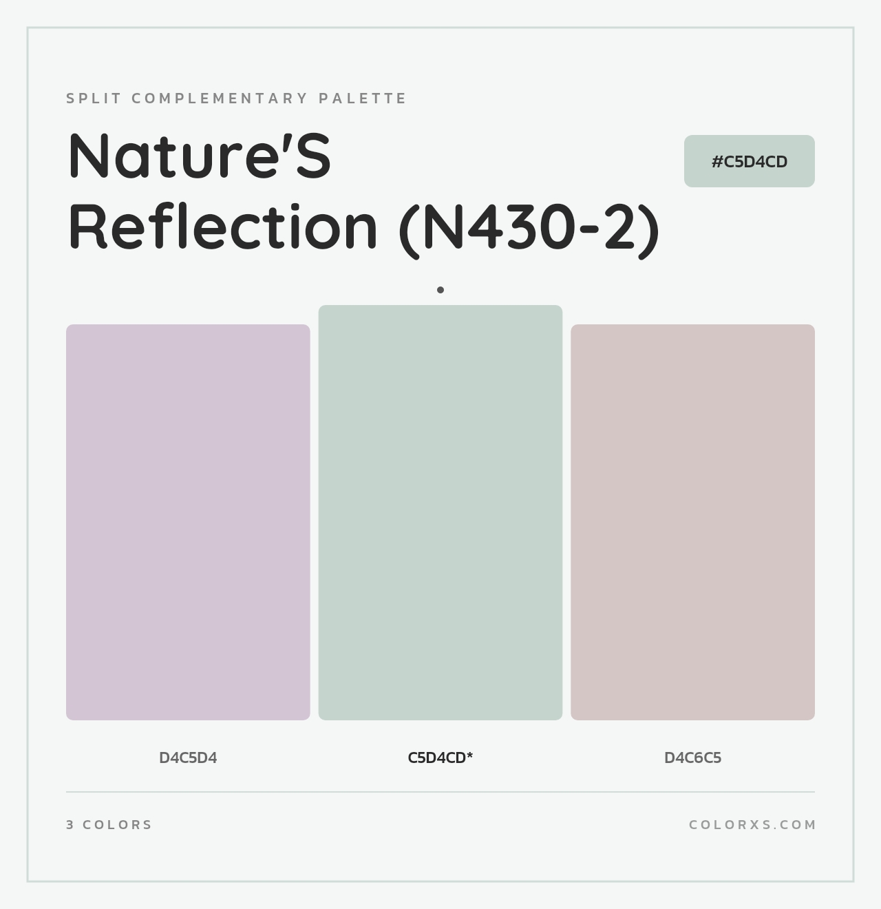 Nature'S Reflection (N430-2) - Split-Complementary Color Palette