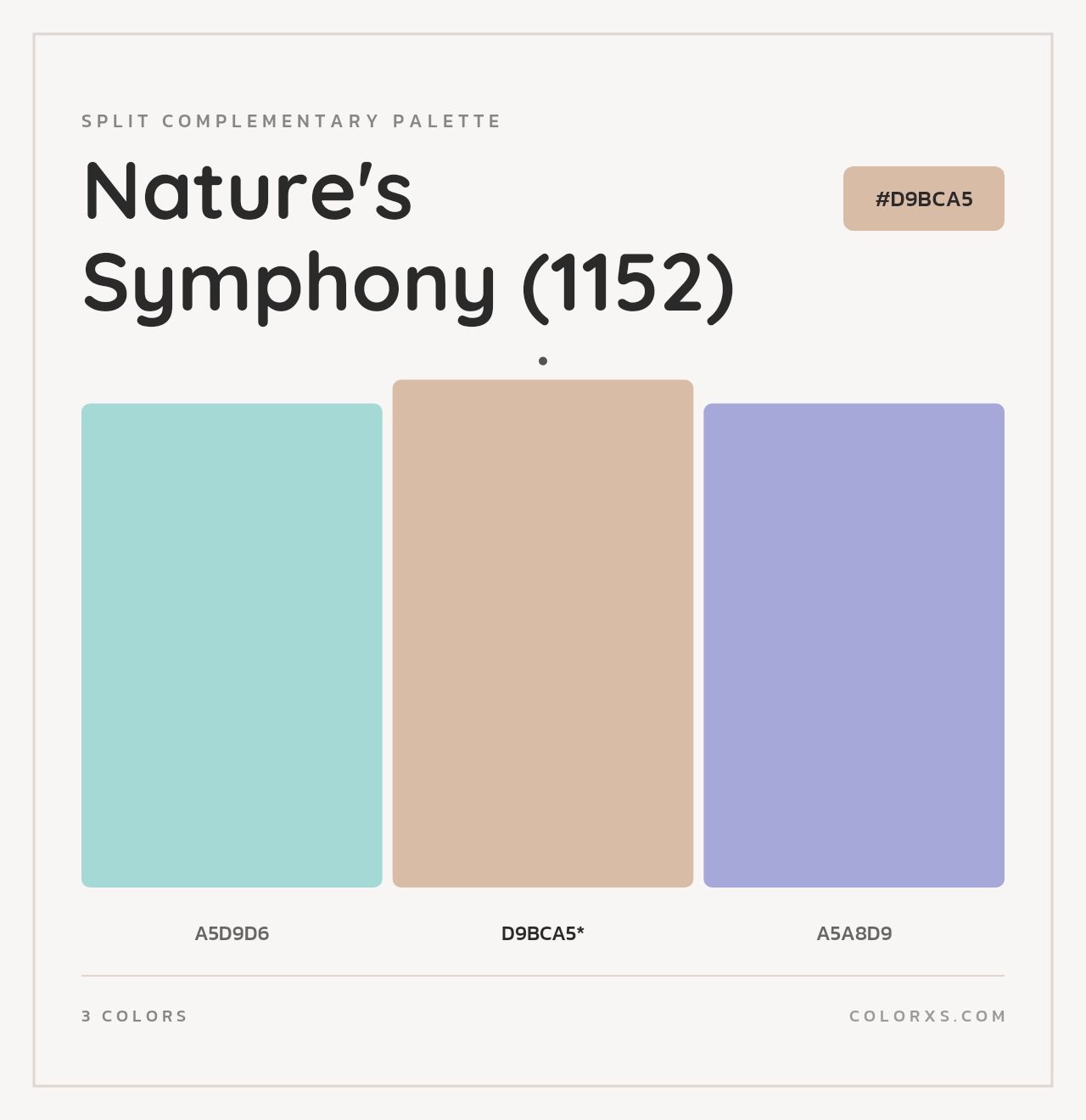 Nature's Symphony (1152) - Split-Complementary Color Palette