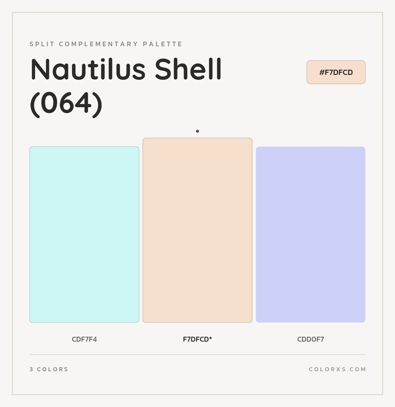 Nautilus Shell (064) - Split-Complementary Color Palette