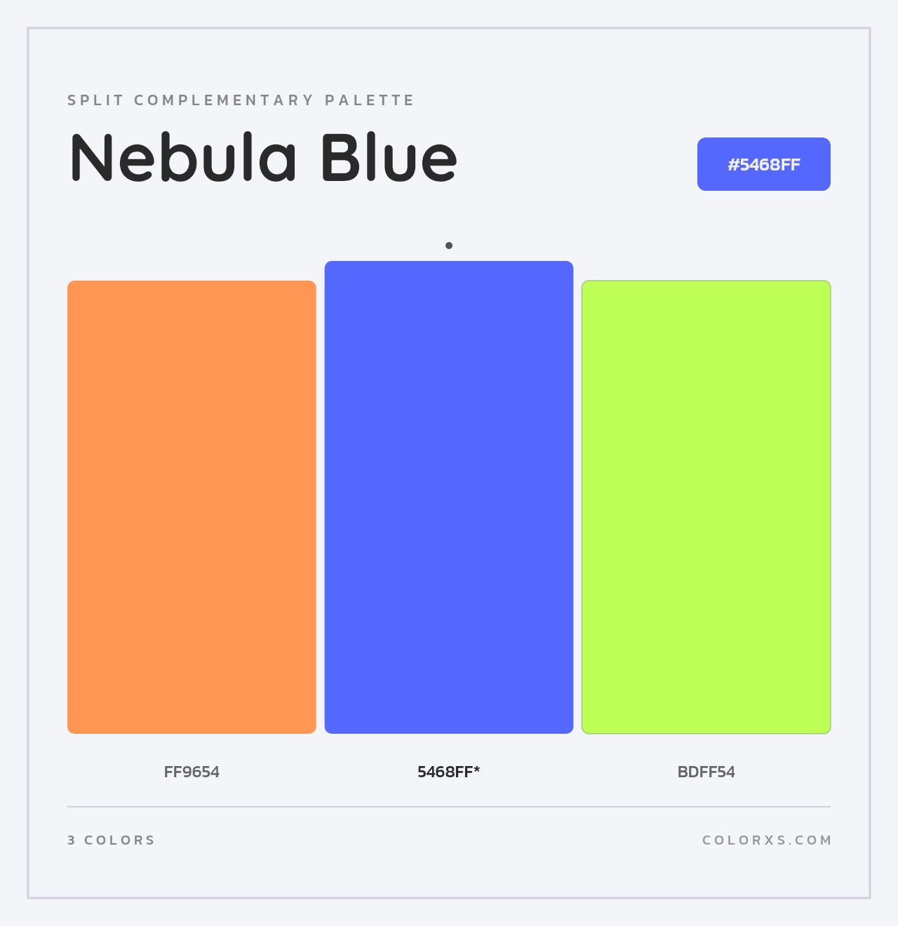 Nebula Blue - Split-Complementary Color Palette