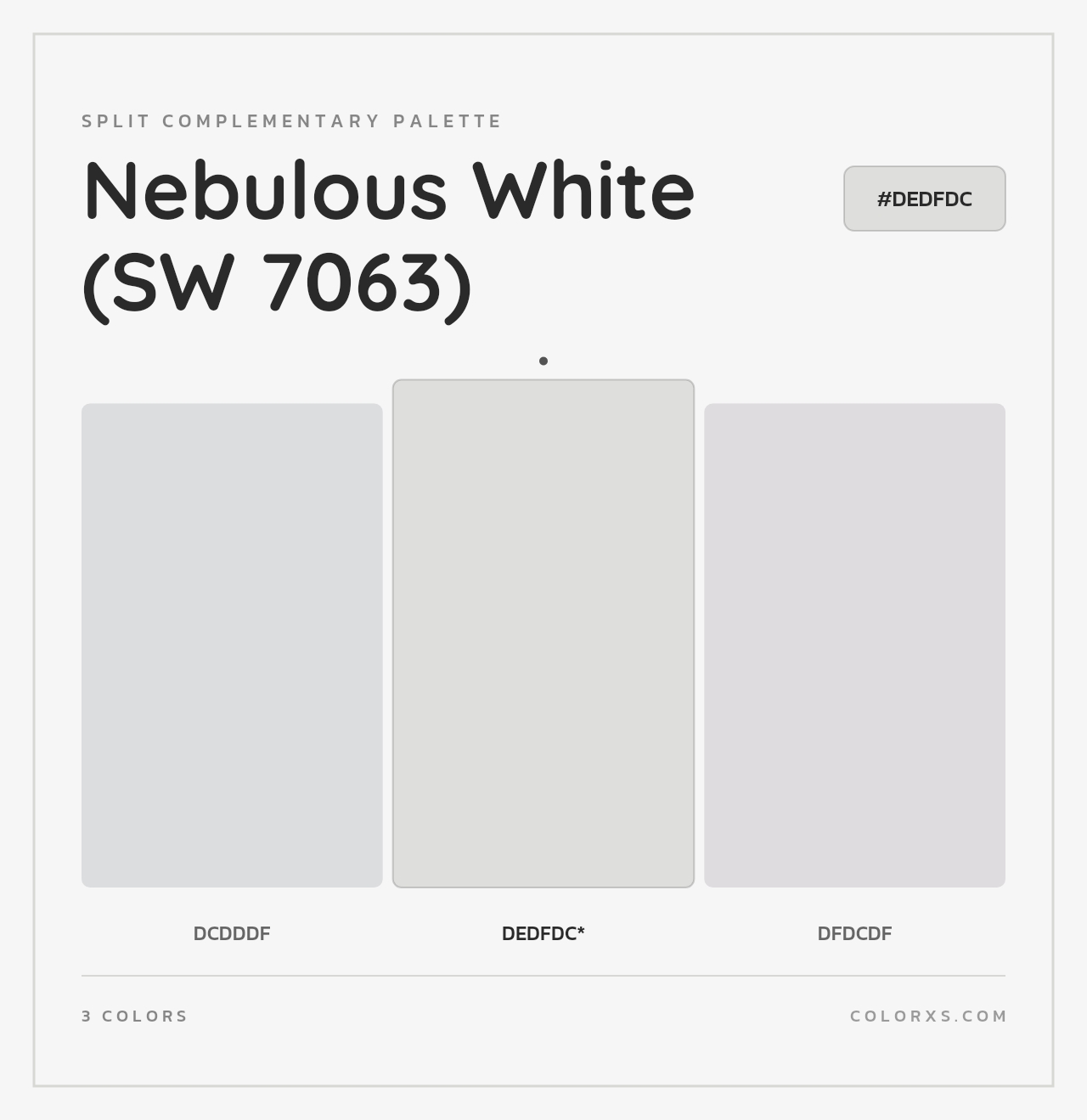 Nebulous White (SW 7063) - Split-Complementary Color Palette