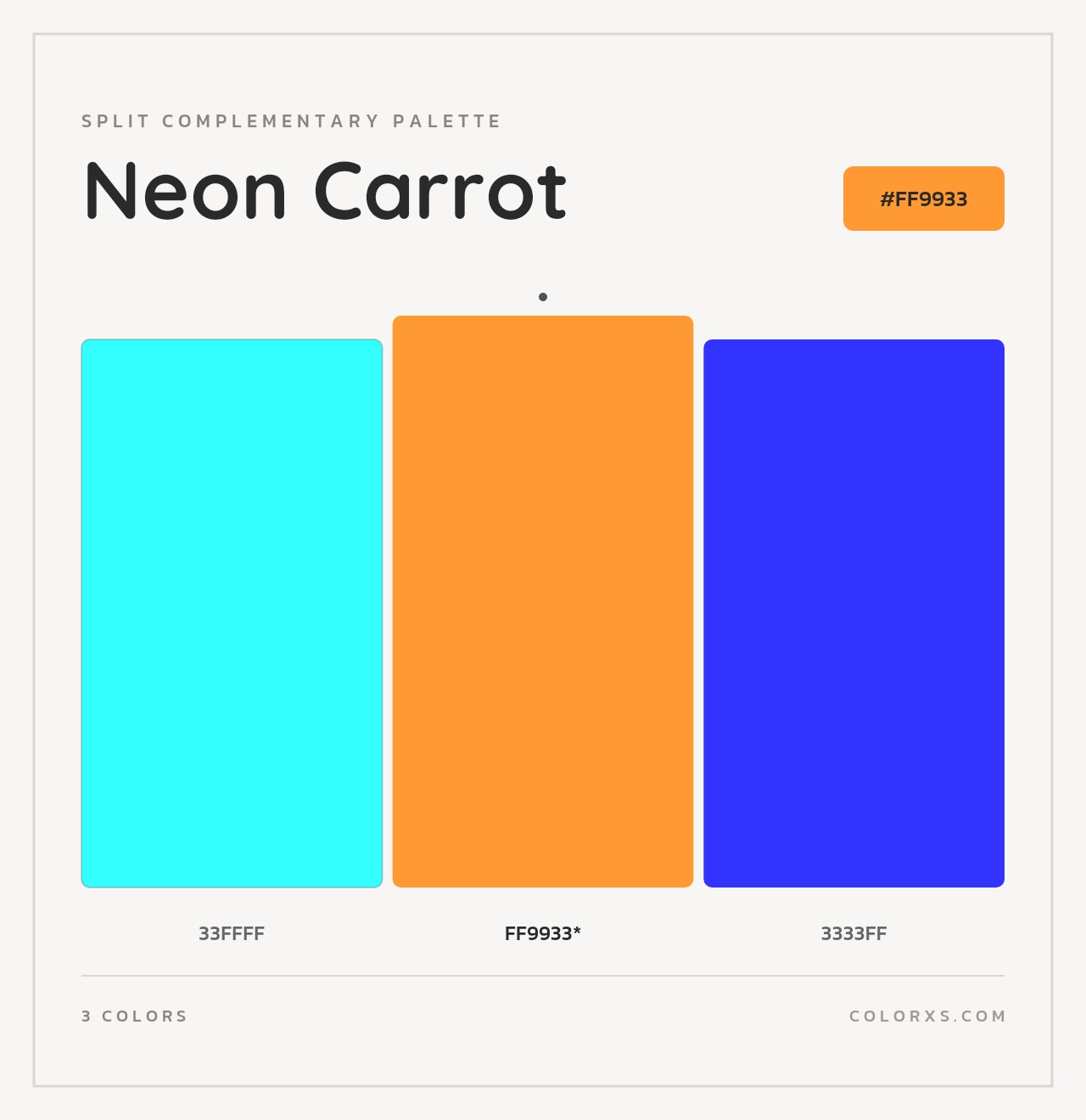 Neon Carrot - Split-Complementary Color Palette