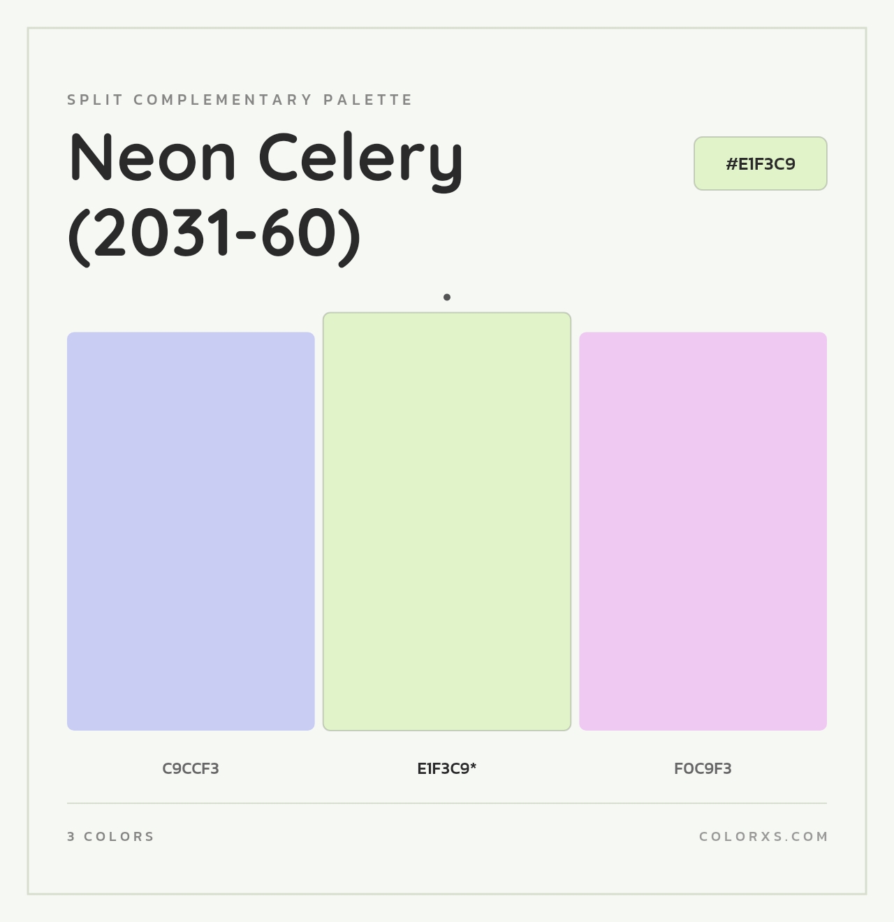 Neon Celery (2031-60) - Split-Complementary Color Palette