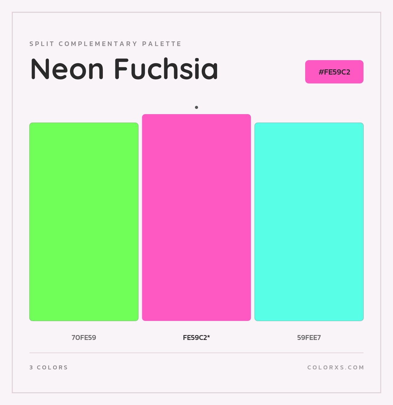 Neon Fuchsia - Split-Complementary Color Palette