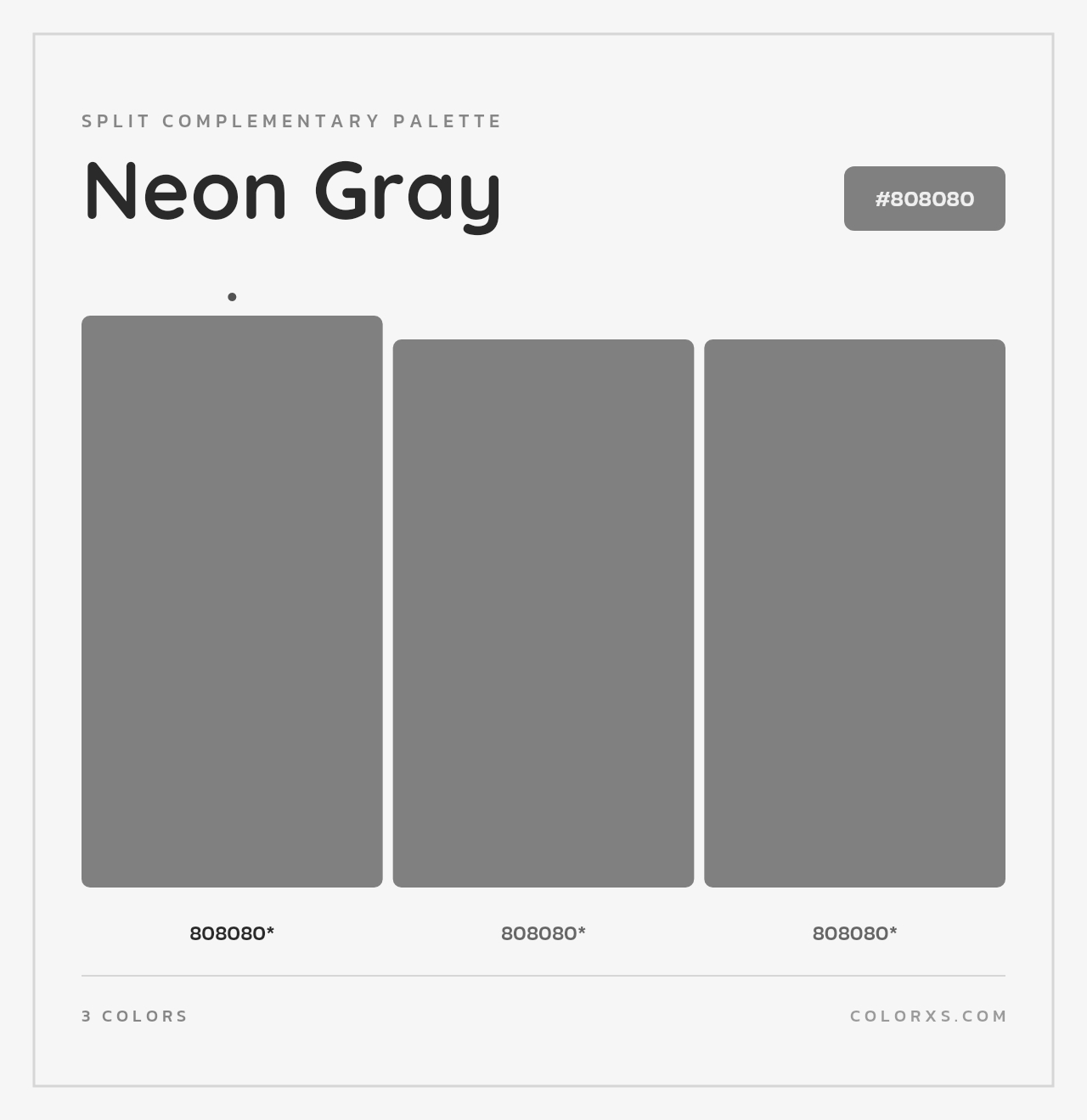 Neon Gray - Split-Complementary Color Palette