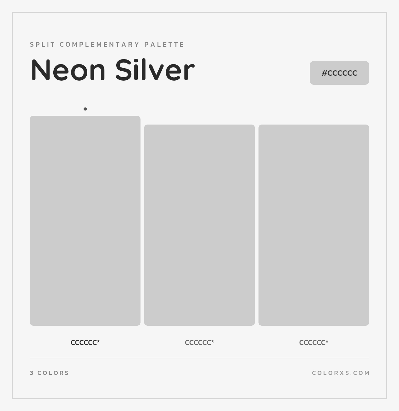 Neon Silver - Split-Complementary Color Palette
