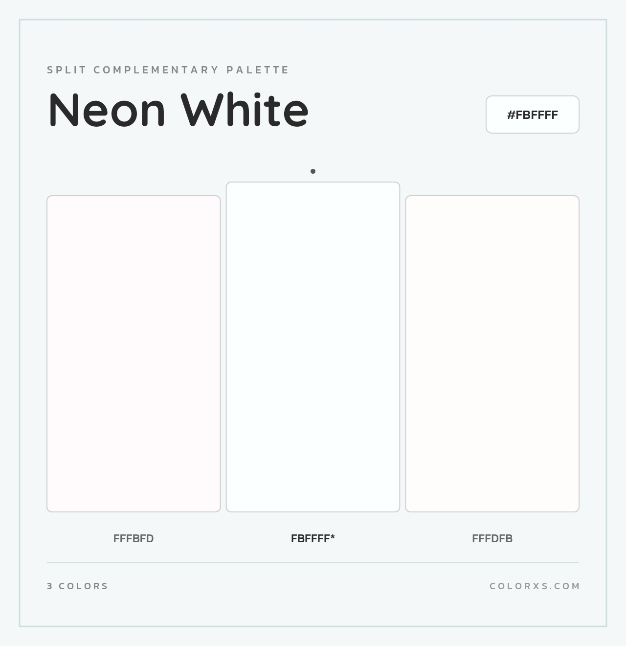 Neon White - Split-Complementary Color Palette