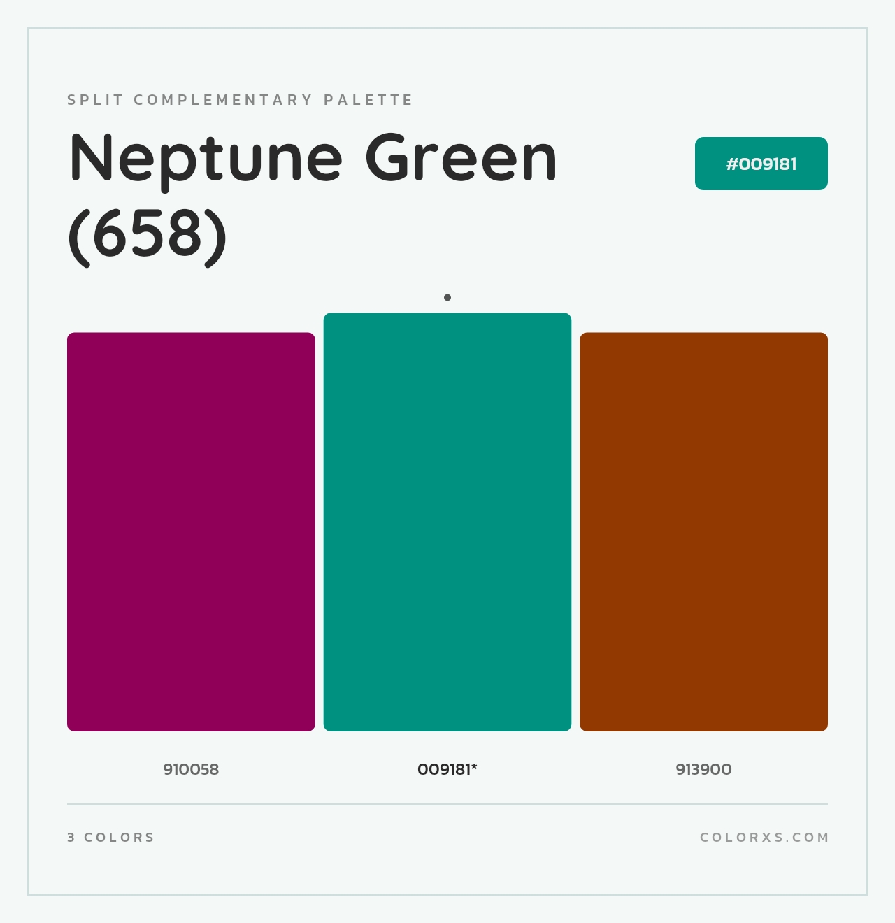 Neptune Green (658) - Split-Complementary Color Palette
