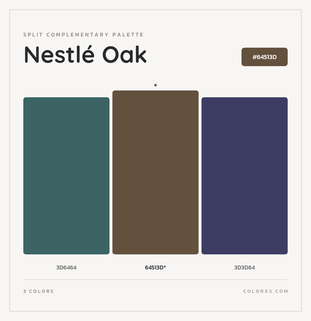 Nestlé Oak - Split-Complementary Color Palette