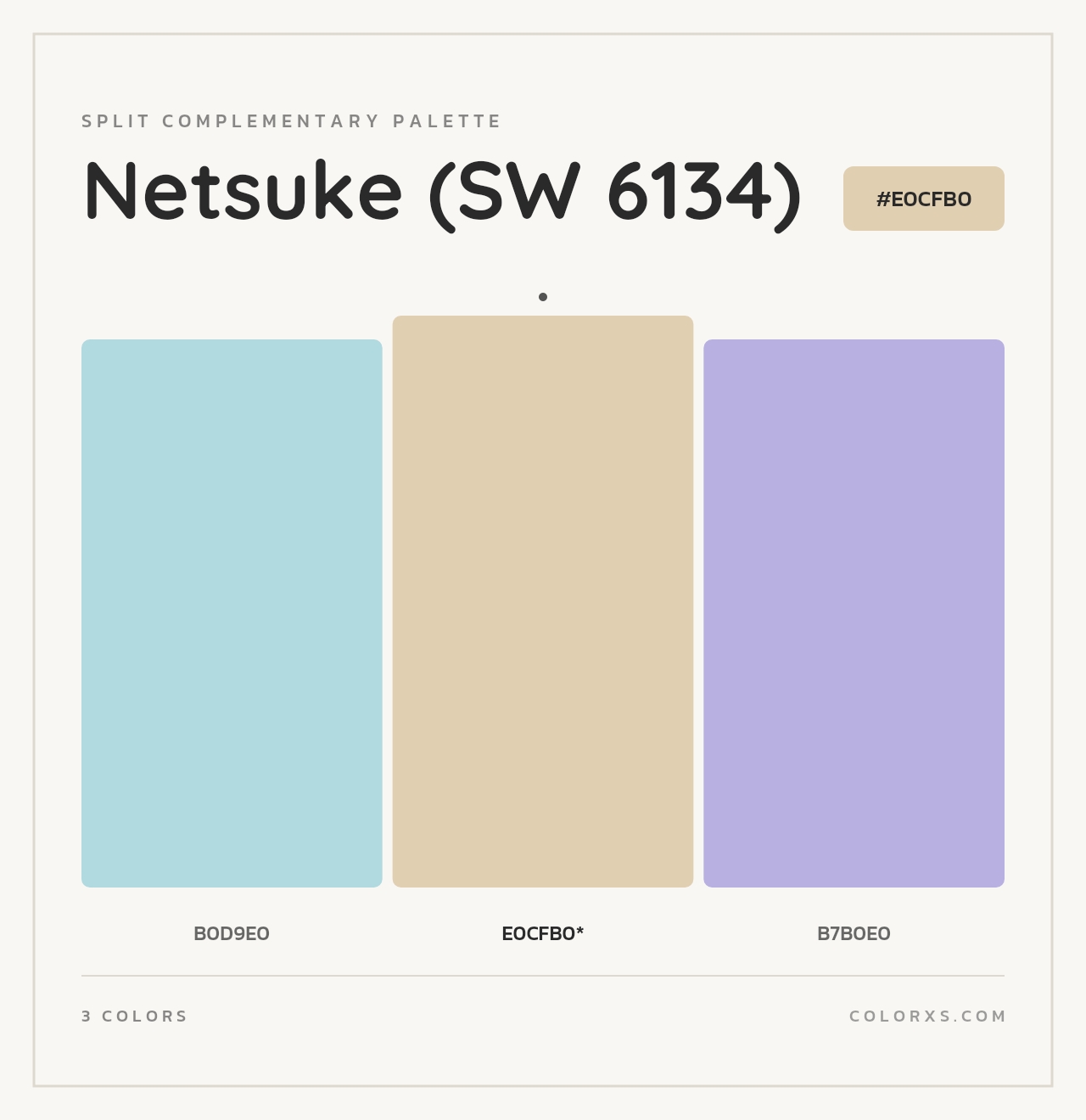 Netsuke (SW 6134) - Split-Complementary Color Palette
