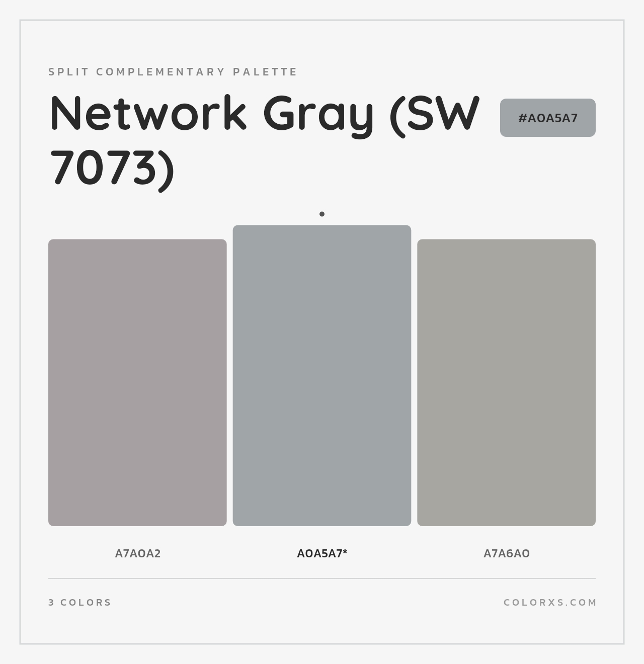 Network Gray (SW 7073) - Split-Complementary Color Palette