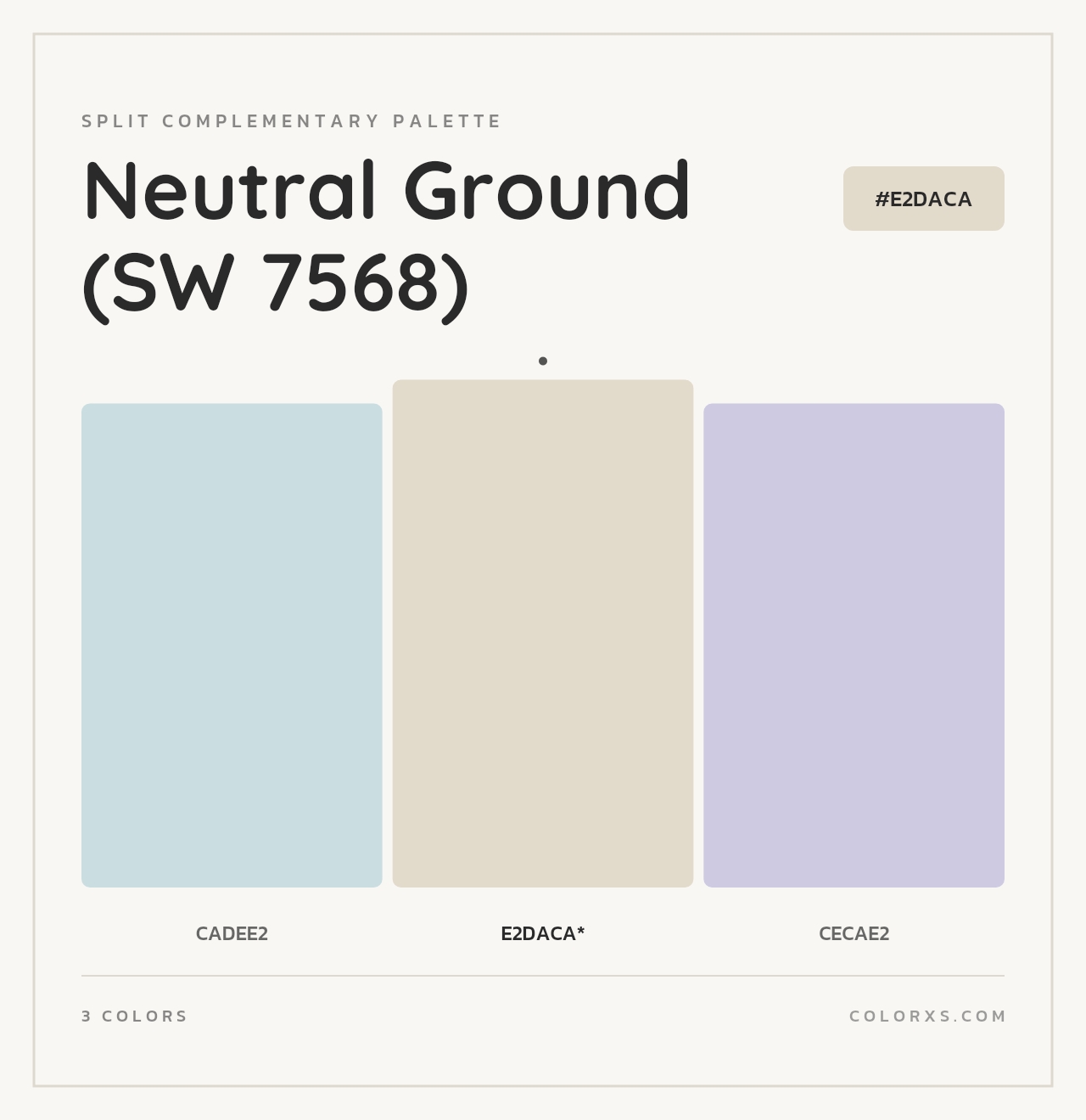 Neutral Ground (SW 7568) - Split-Complementary Color Palette