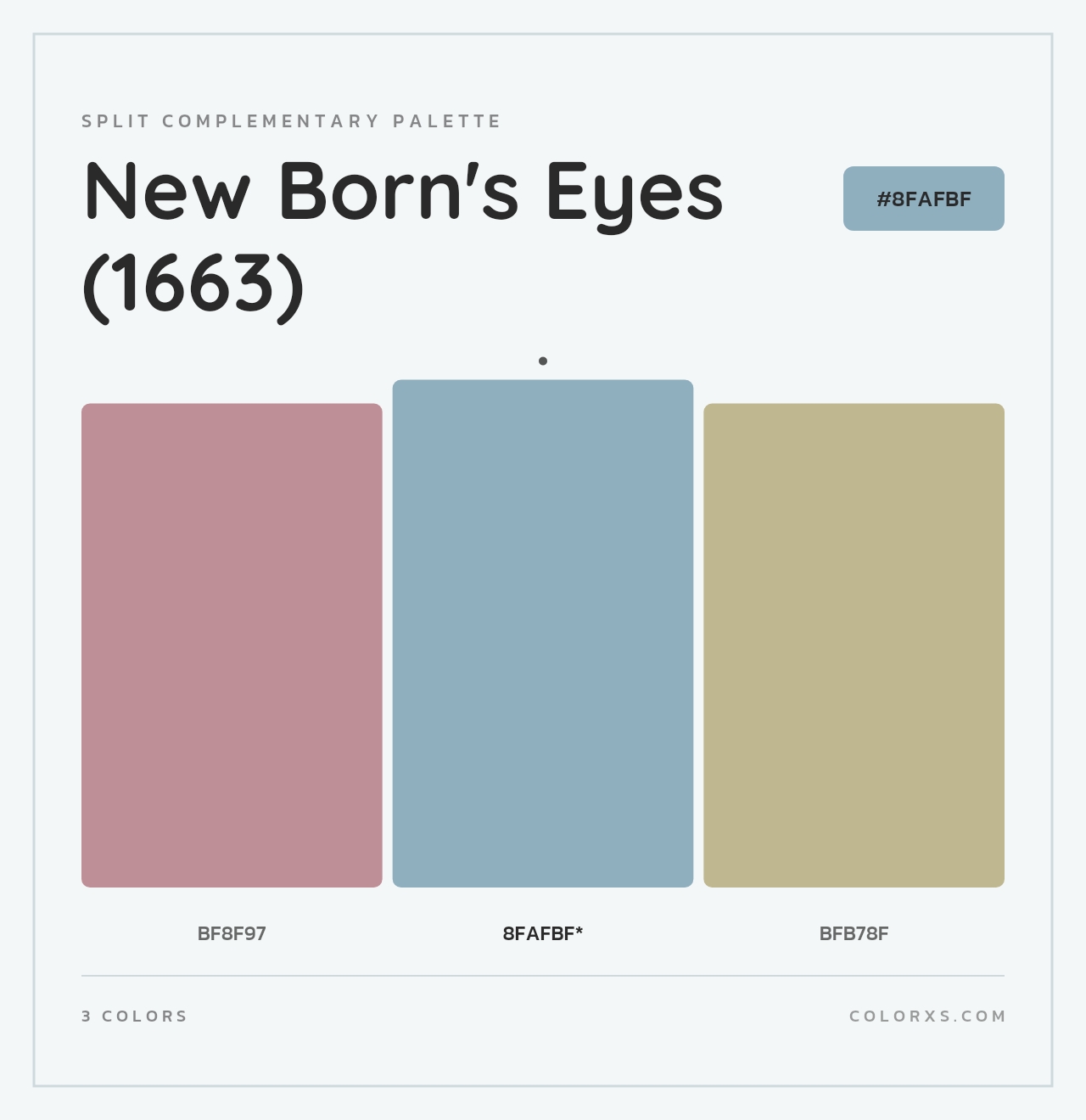 New Born's Eyes (1663) - Split-Complementary Color Palette
