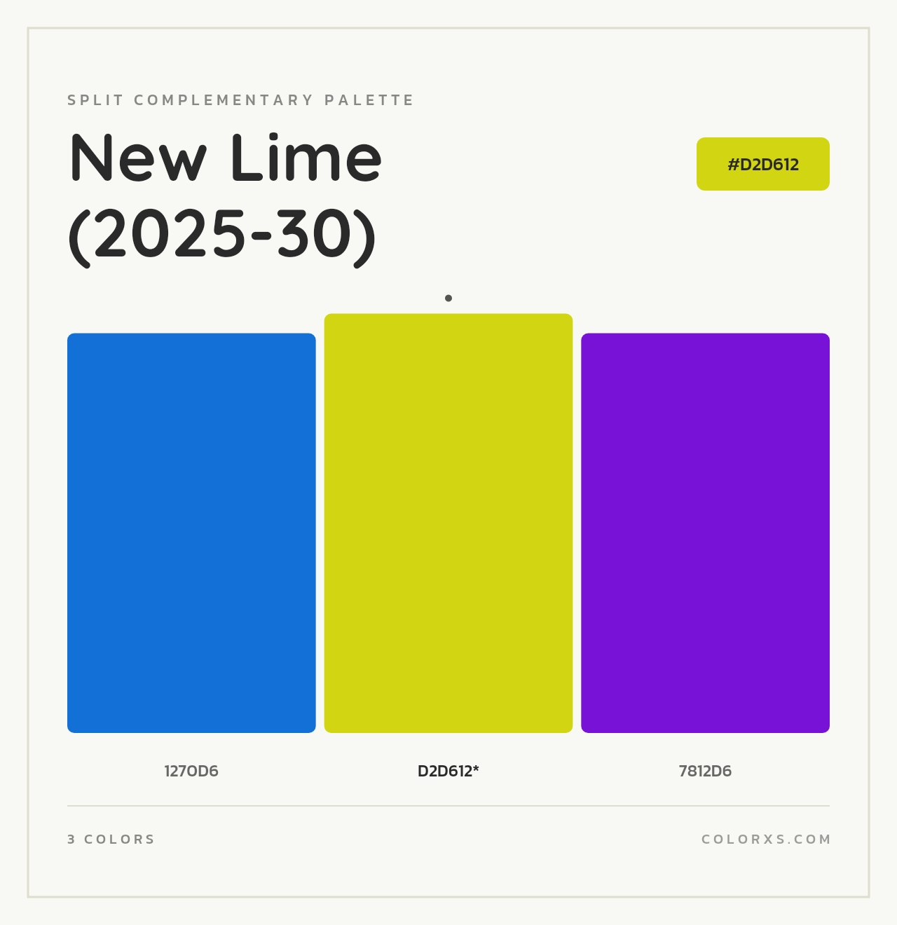 New Lime (2025-30) - Split-Complementary Color Palette