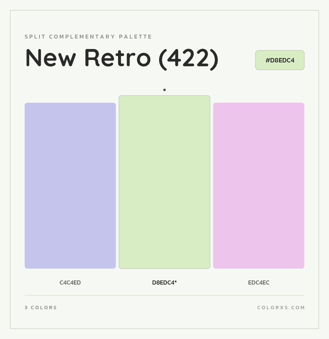 New Retro (422) - Split-Complementary Color Palette