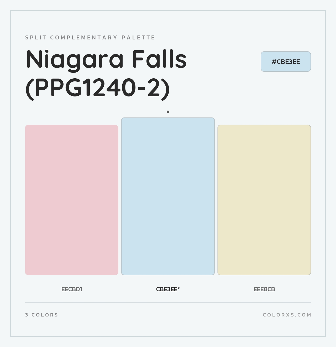Niagara Falls (PPG1240-2) - Split-Complementary Color Palette