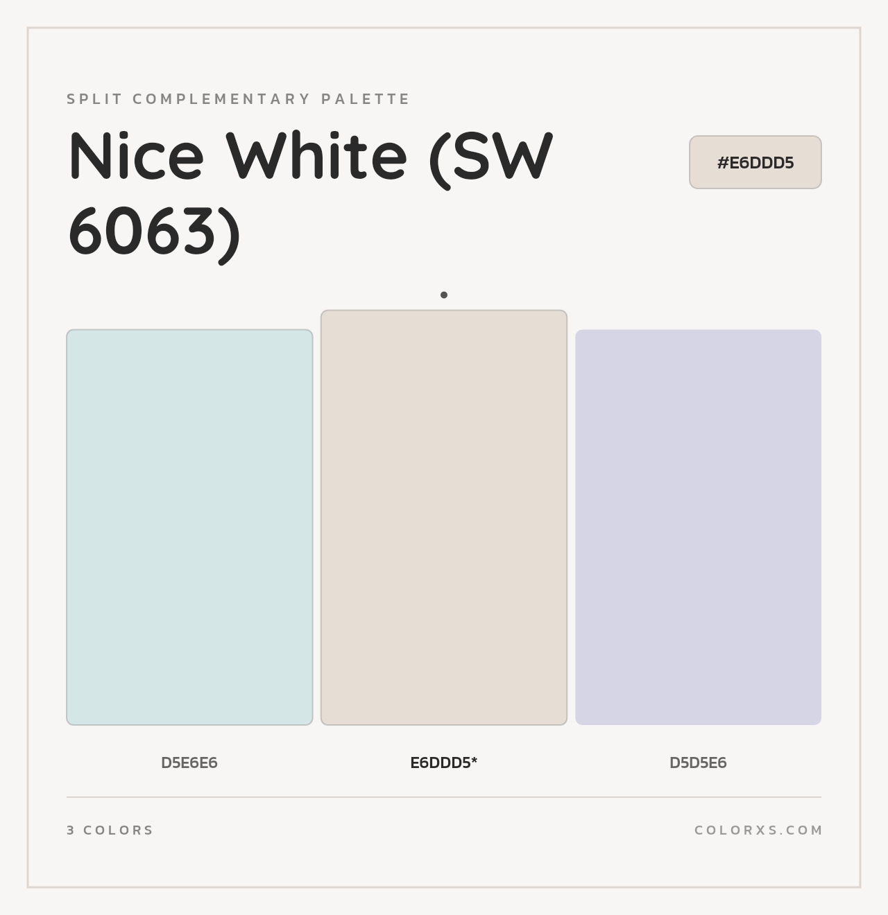 Nice White (SW 6063) - Split-Complementary Color Palette