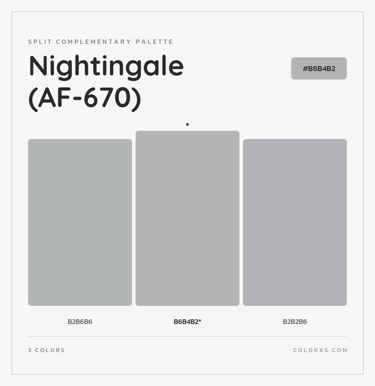 Nightingale (AF-670) - Split-Complementary Color Palette