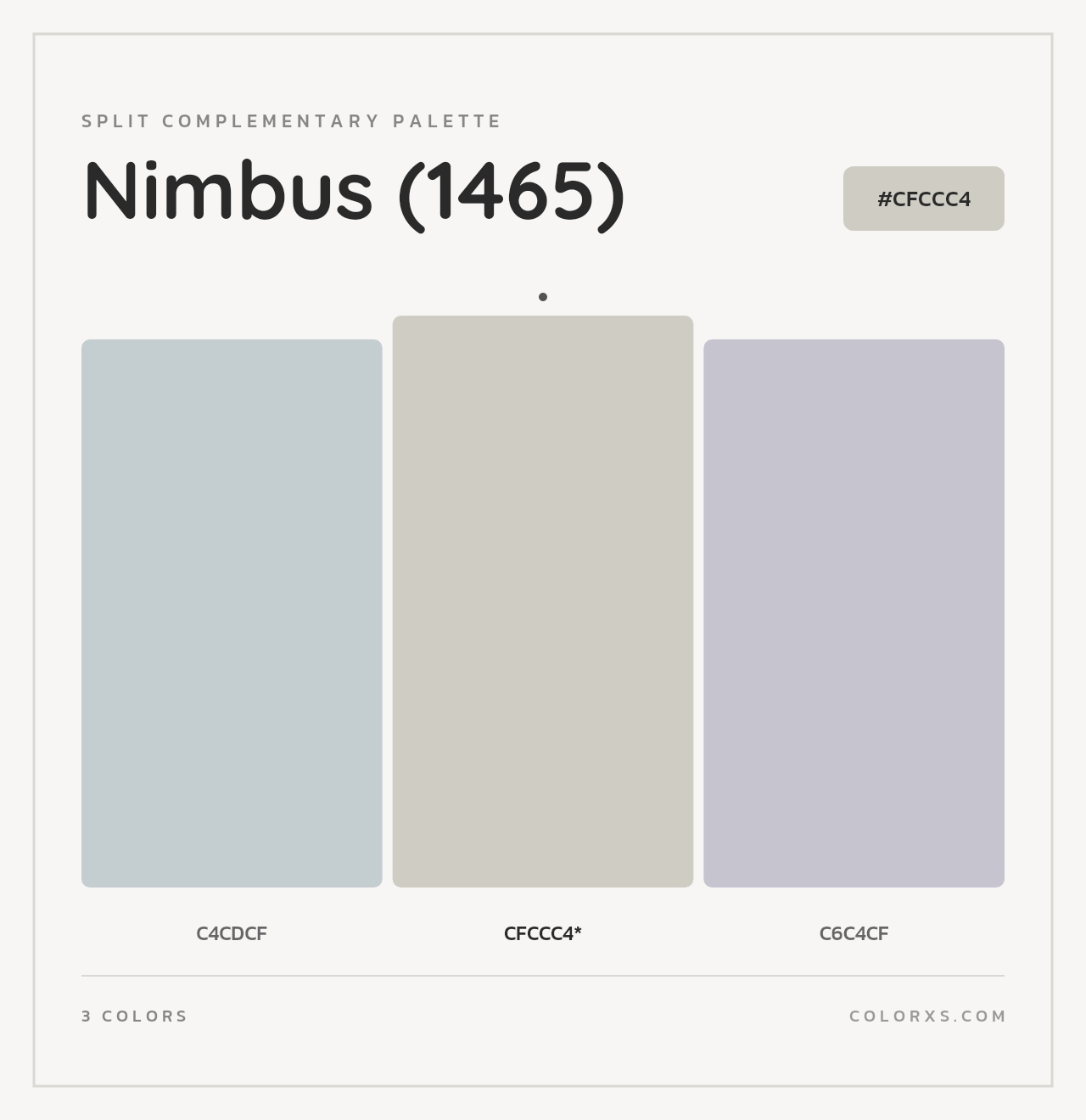 Nimbus (1465) - Split-Complementary Color Palette